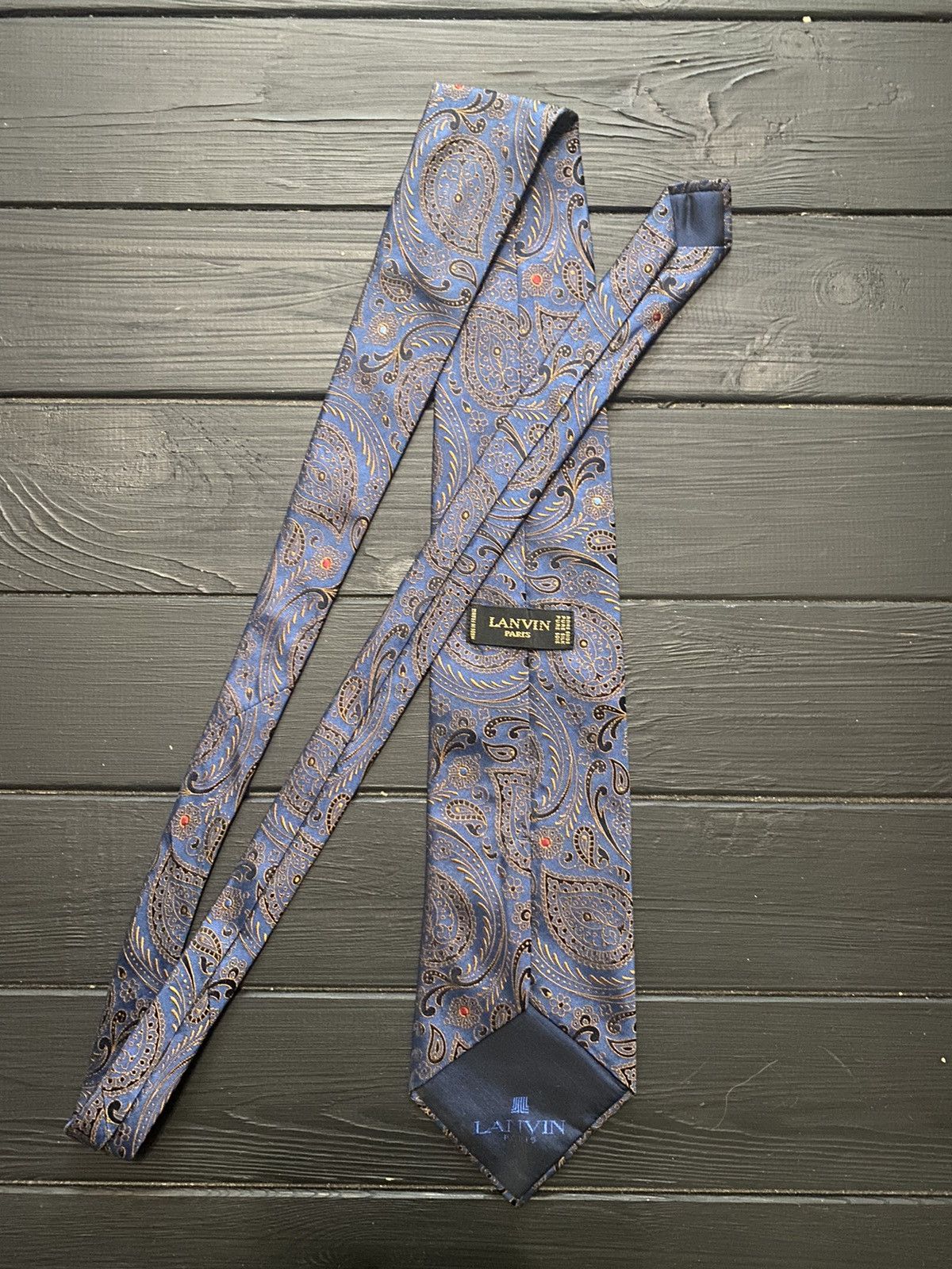 Lanvin Rare Luxury Tie Lanvin Pure Silk Size ONE SIZE - 2 Thumbnail