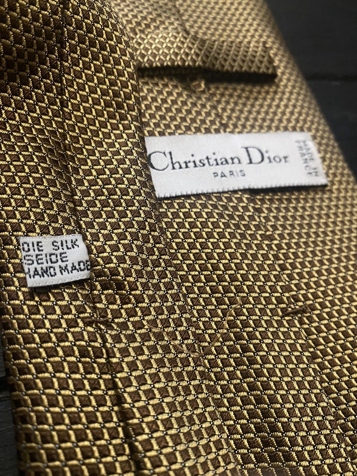 Christian Dior Monsieur Rare Luxury Christian Dior Silk Tie Hand Made. Size ONE SIZE - 4 Thumbnail