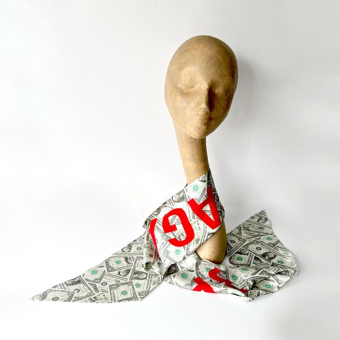 balenciaga dollar scarf