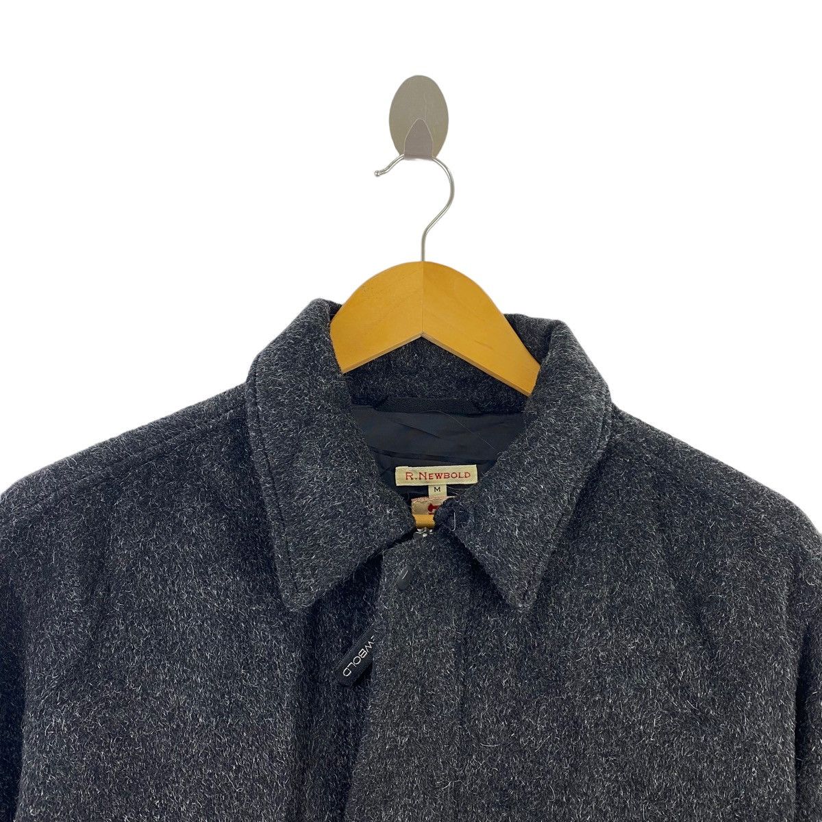 R.Newbold Vintage R.NEWBOLD Full Zipper Dark Grey Wool Coat Jacket Size US M / EU 48-50 / 2 - 2 Thumbnail
