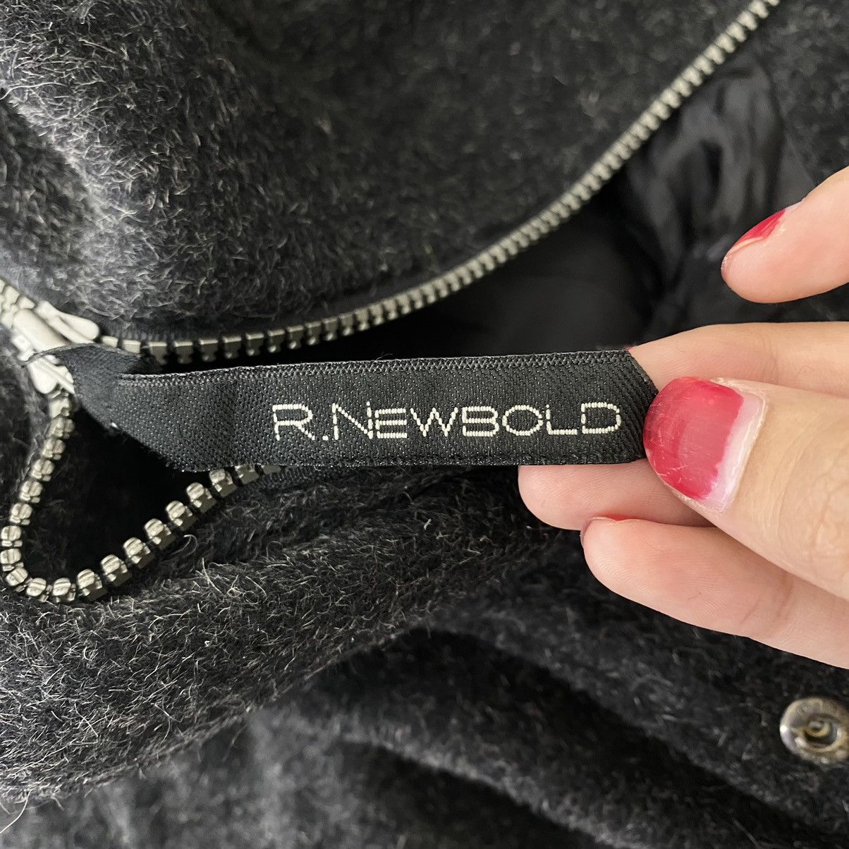 R.Newbold Vintage R.NEWBOLD Full Zipper Dark Grey Wool Coat Jacket Size US M / EU 48-50 / 2 - 3 Thumbnail