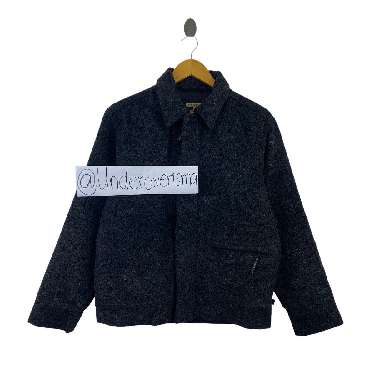 R.Newbold Vintage R.NEWBOLD Full Zipper Dark Grey Wool Coat Jacket Size US M / EU 48-50 / 2 - 1 Thumbnail