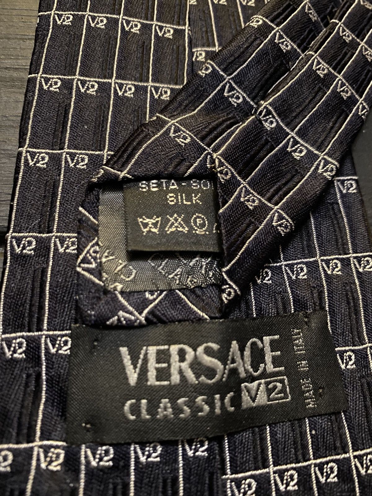 Versace Rare Monogram Tie Versace Classic V2 Luxury Size ONE SIZE - 3 Thumbnail