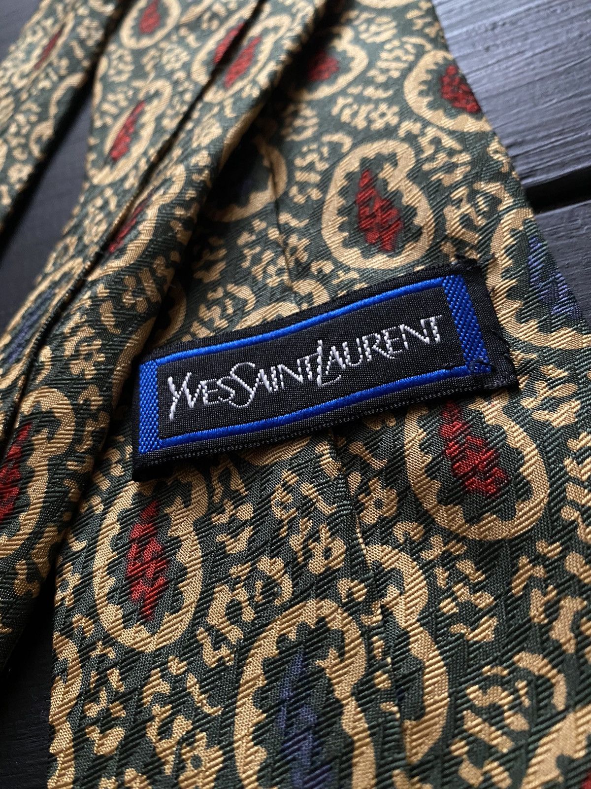 Yves Saint Laurent Rare Luxury Yves Saint Laurent Tie Vintage. Size ONE SIZE - 3 Thumbnail