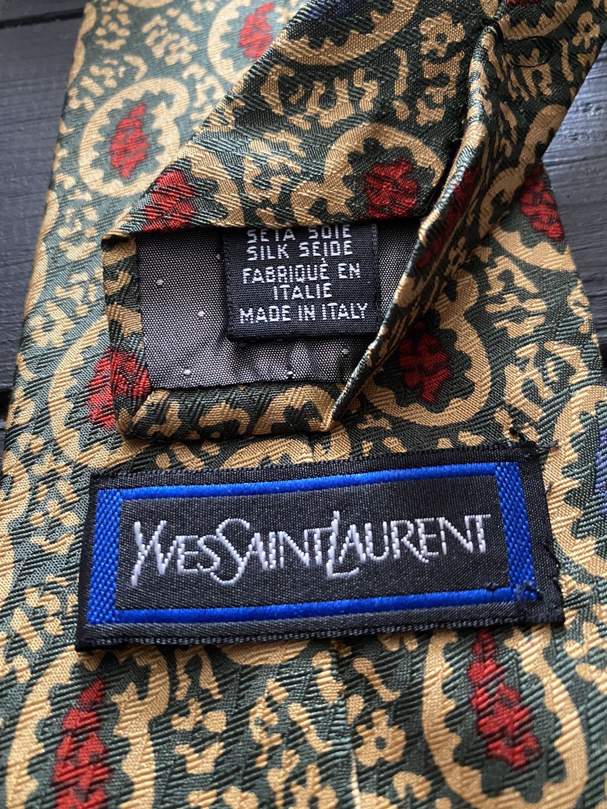 Yves Saint Laurent Rare Luxury Yves Saint Laurent Tie Vintage. Size ONE SIZE - 4 Thumbnail