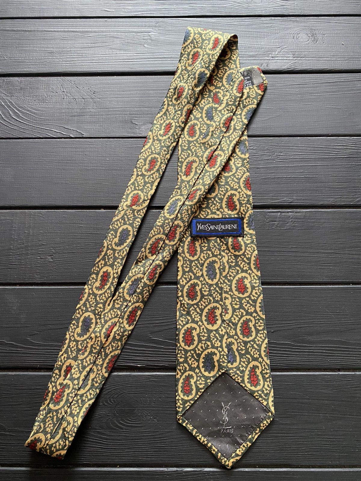 Yves Saint Laurent Rare Luxury Yves Saint Laurent Tie Vintage. Size ONE SIZE - 2 Thumbnail