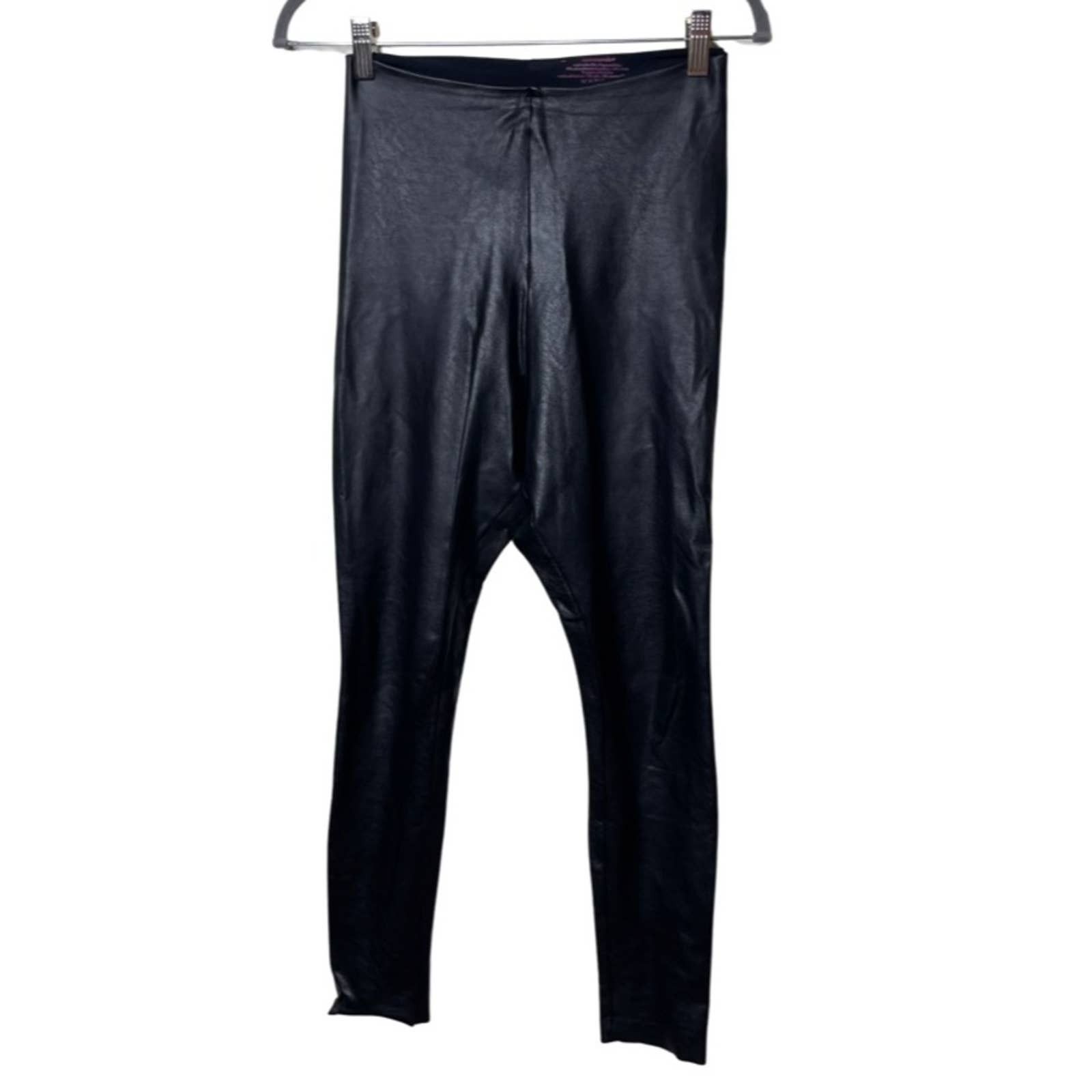 Commando Faux Black Leather Legging sz M