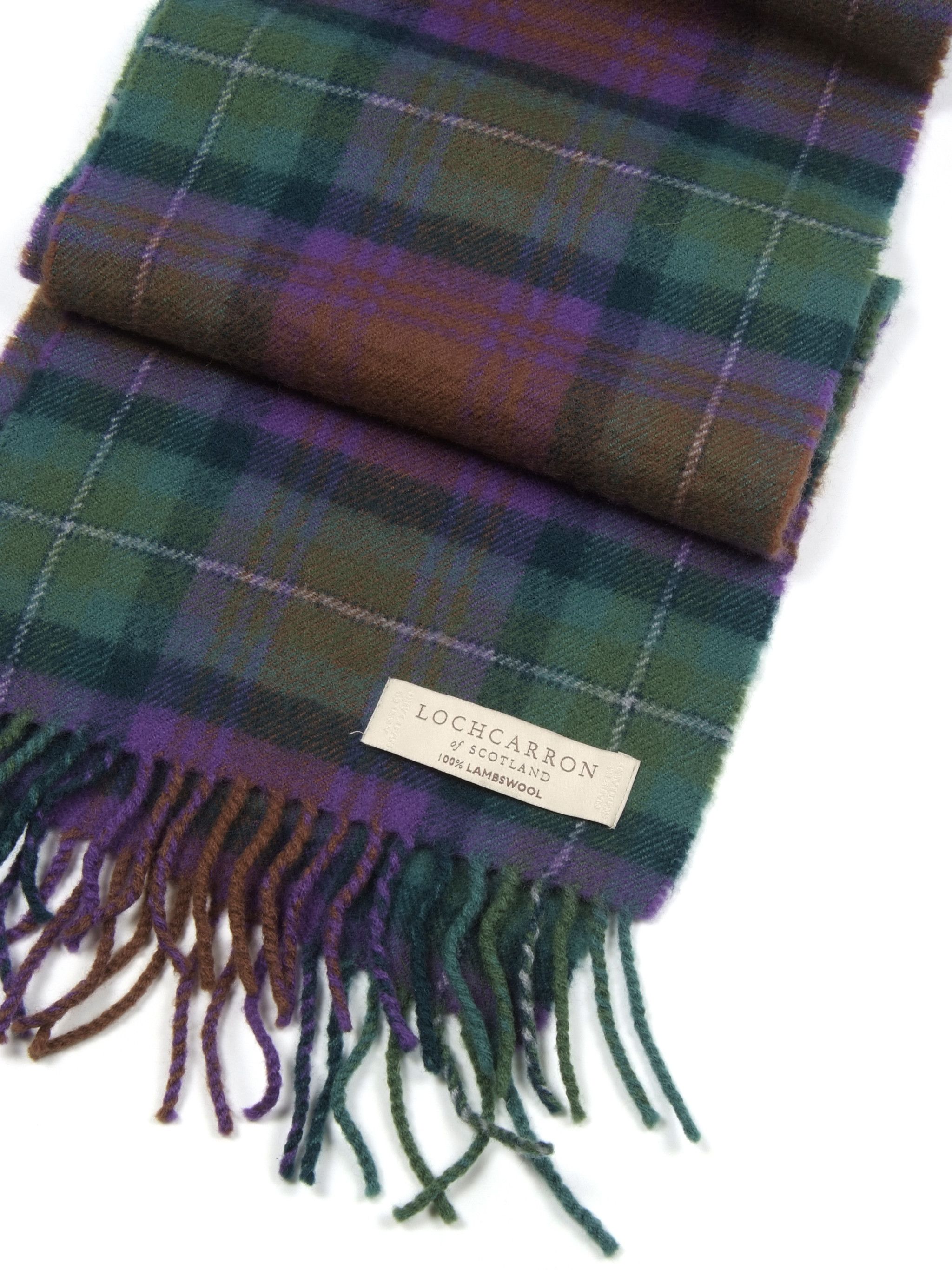 Aquascutum × Barbour Lochcarron of Scotland Check Wool Scarf 67x10" Size ONE SIZE - 3 Thumbnail