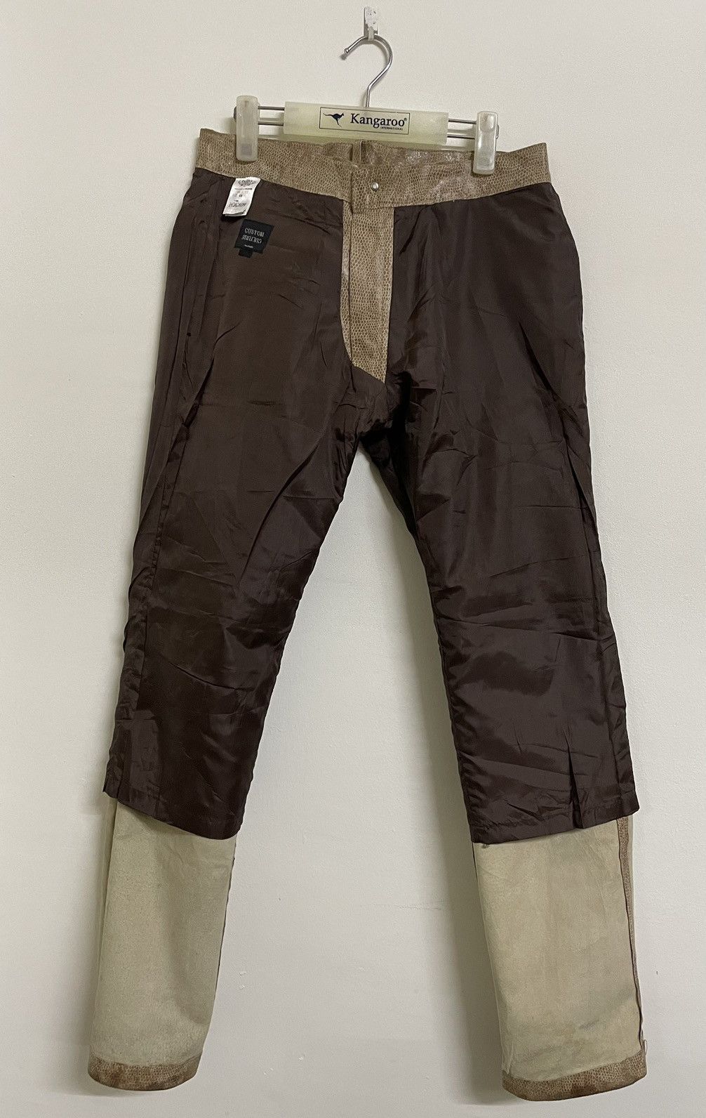 Japanese Brand × Leather × Pazzo Custom Culture Snake Skin Design Leather PAZzo Pants Size US 31 - 3 Thumbnail