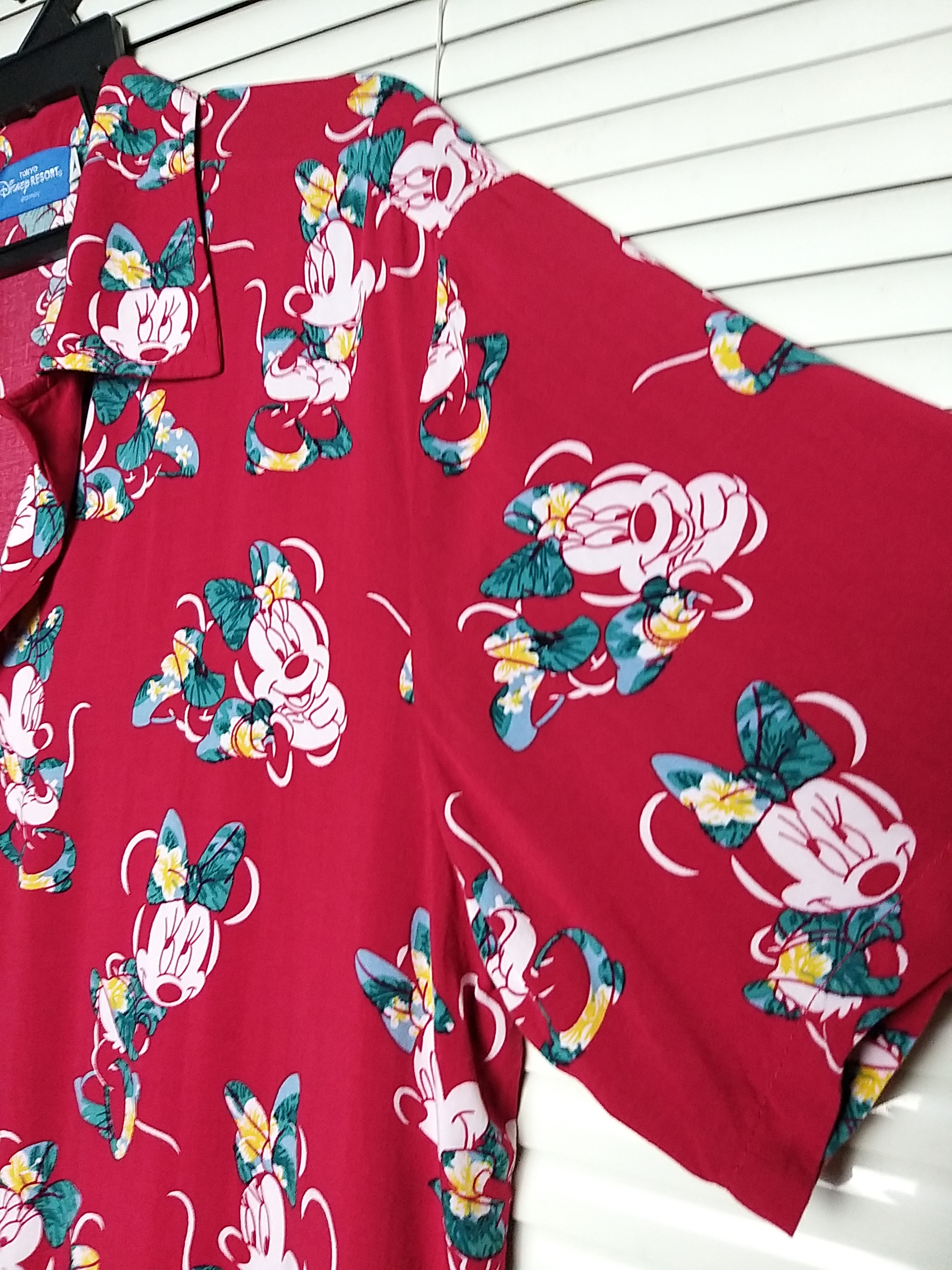 Mickey Mouse NICE💥💥HAWAIIAN SHIRT MINNIE MOUSE RAYON BUTTON UPS SHIRT Size US M / EU 48-50 / 2 - 5 Thumbnail