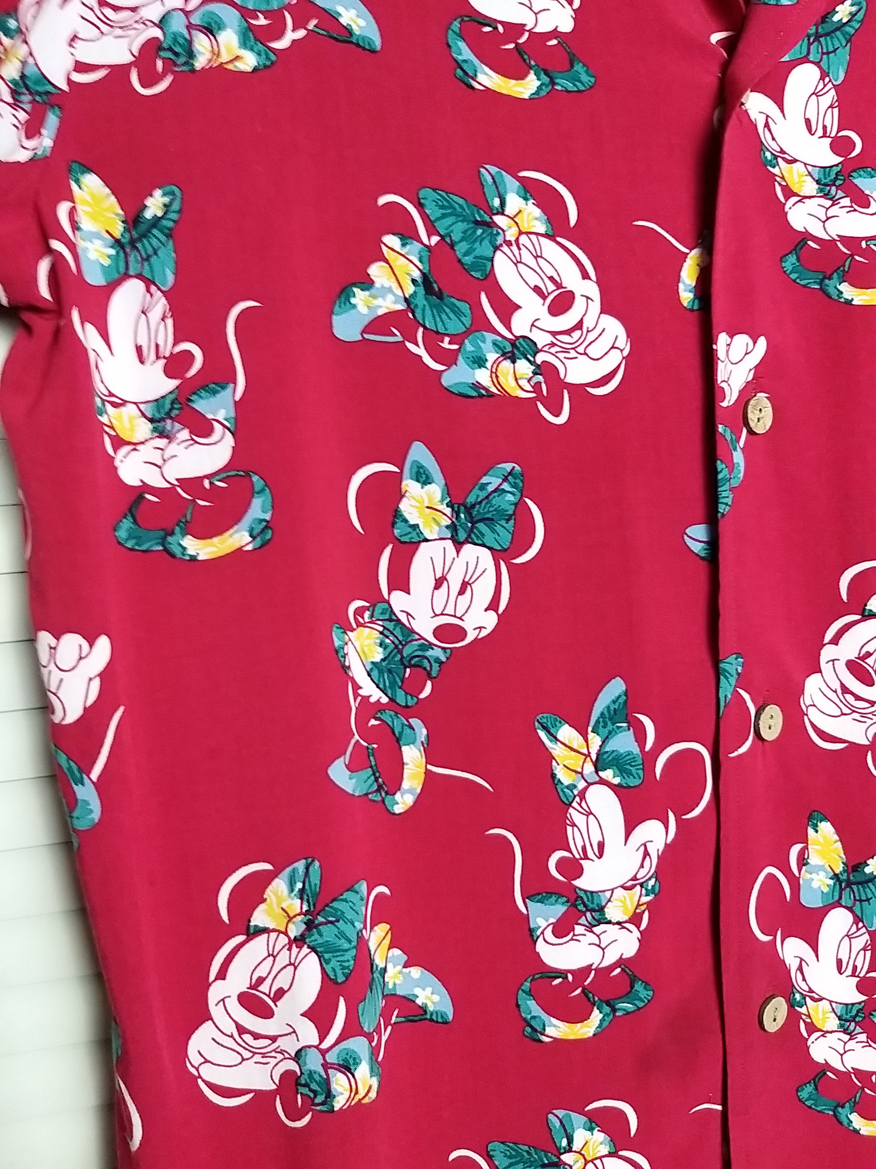 Mickey Mouse NICE💥💥HAWAIIAN SHIRT MINNIE MOUSE RAYON BUTTON UPS SHIRT Size US M / EU 48-50 / 2 - 6 Thumbnail