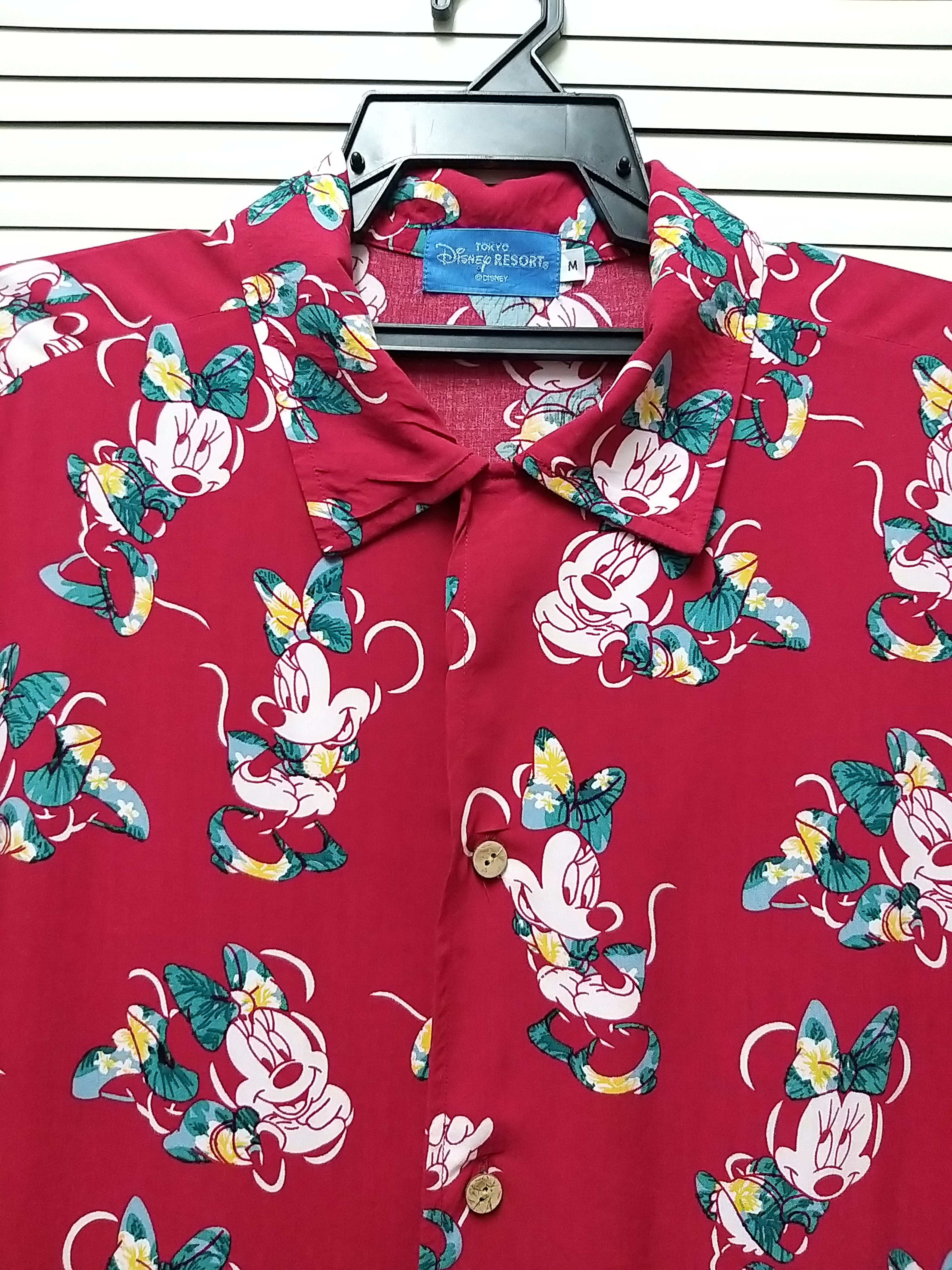 Mickey Mouse NICE💥💥HAWAIIAN SHIRT MINNIE MOUSE RAYON BUTTON UPS SHIRT Size US M / EU 48-50 / 2 - 3 Thumbnail
