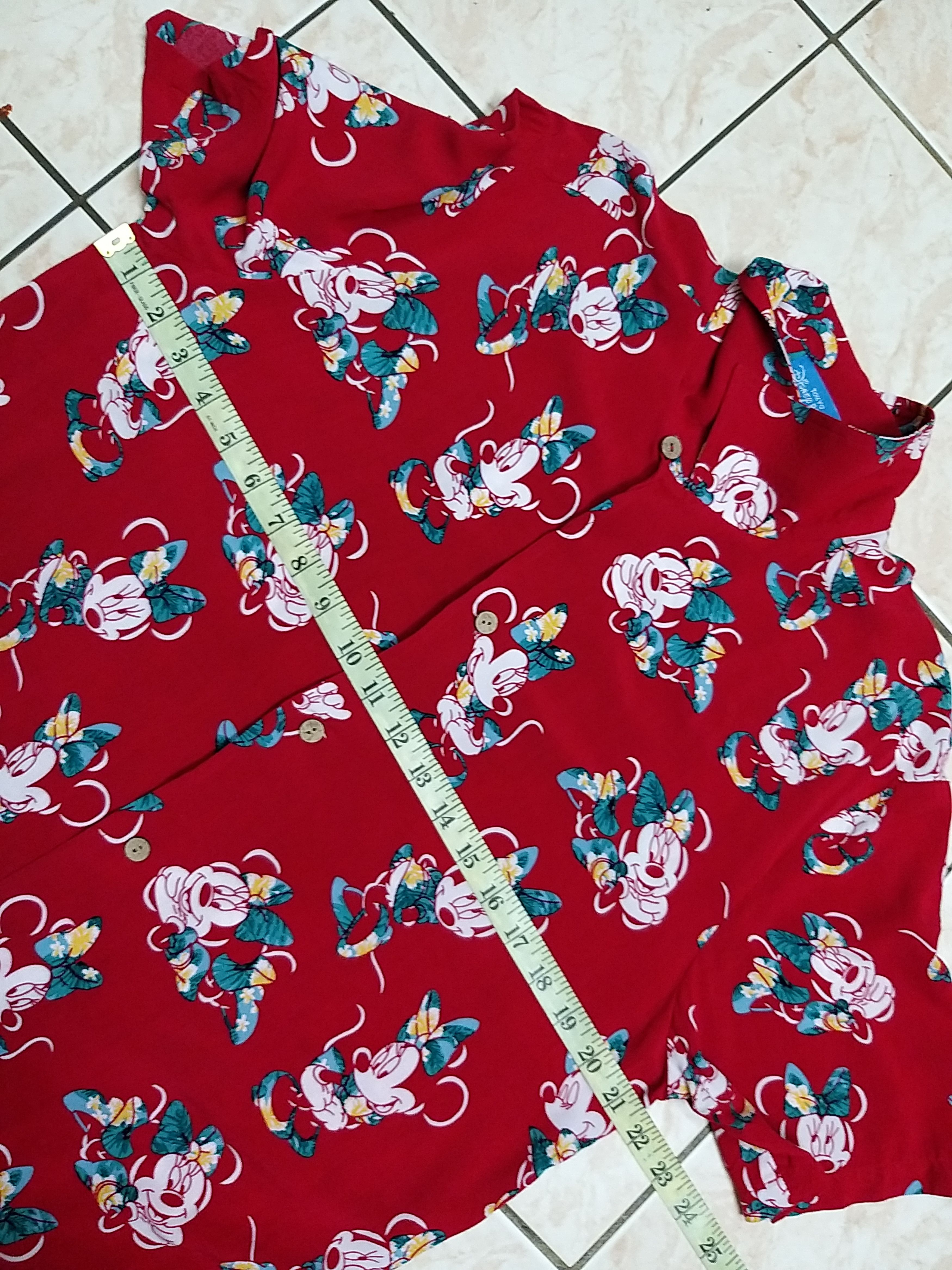 Mickey Mouse NICE💥💥HAWAIIAN SHIRT MINNIE MOUSE RAYON BUTTON UPS SHIRT Size US M / EU 48-50 / 2 - 8 Thumbnail