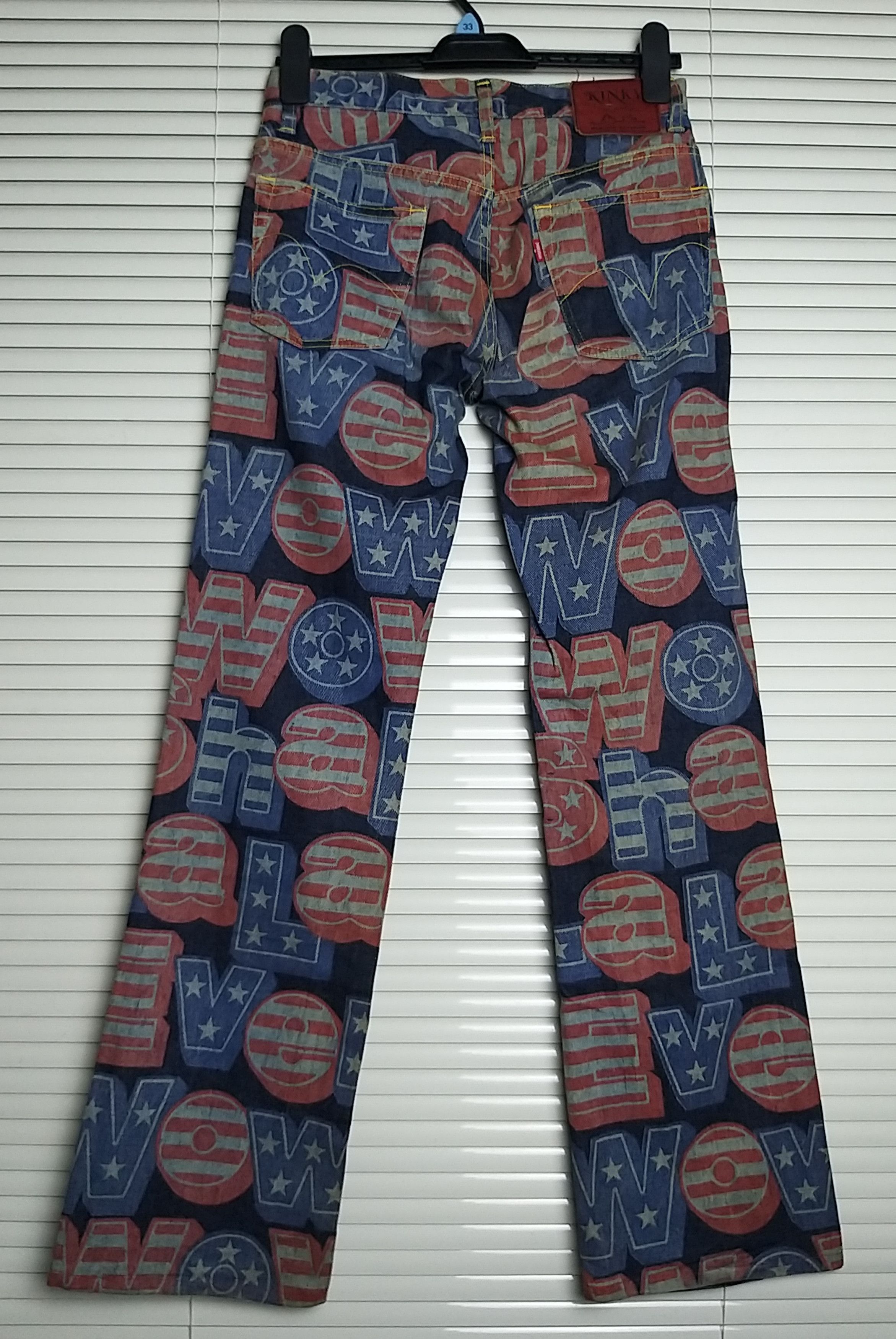 Hysteric Glamour RARE🔥VINTAGE HYSTERIC GLAMOUR KINKY FULL PRINT FLARE JEANS Size US 29 - 4 Thumbnail