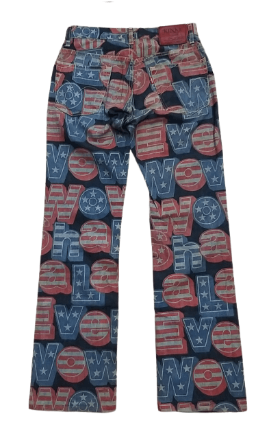Hysteric Glamour RARE🔥VINTAGE HYSTERIC GLAMOUR KINKY FULL PRINT FLARE JEANS Size US 29 - 1 Thumbnail