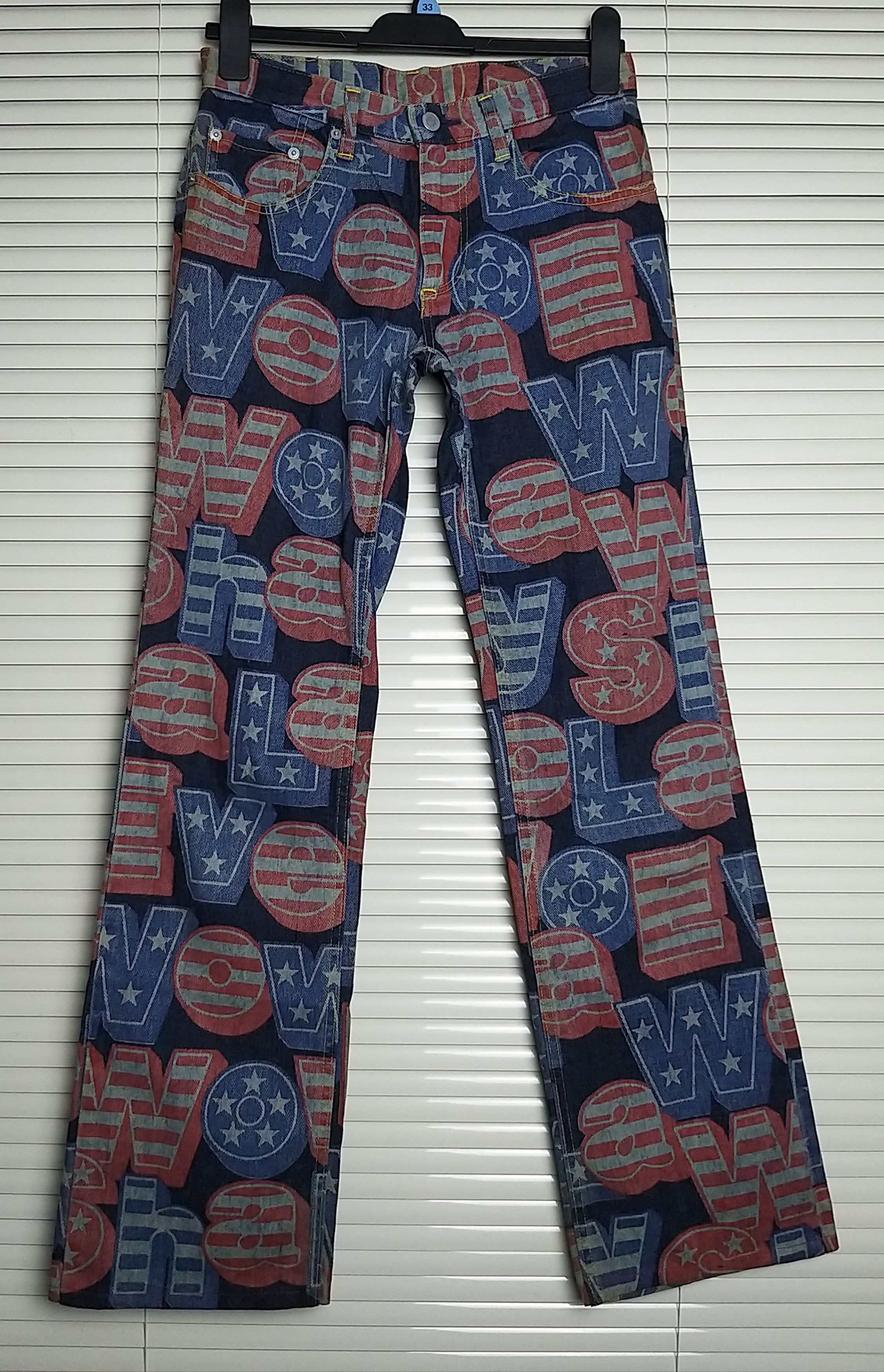 Hysteric Glamour RARE🔥VINTAGE HYSTERIC GLAMOUR KINKY FULL PRINT FLARE JEANS Size US 29 - 3 Thumbnail