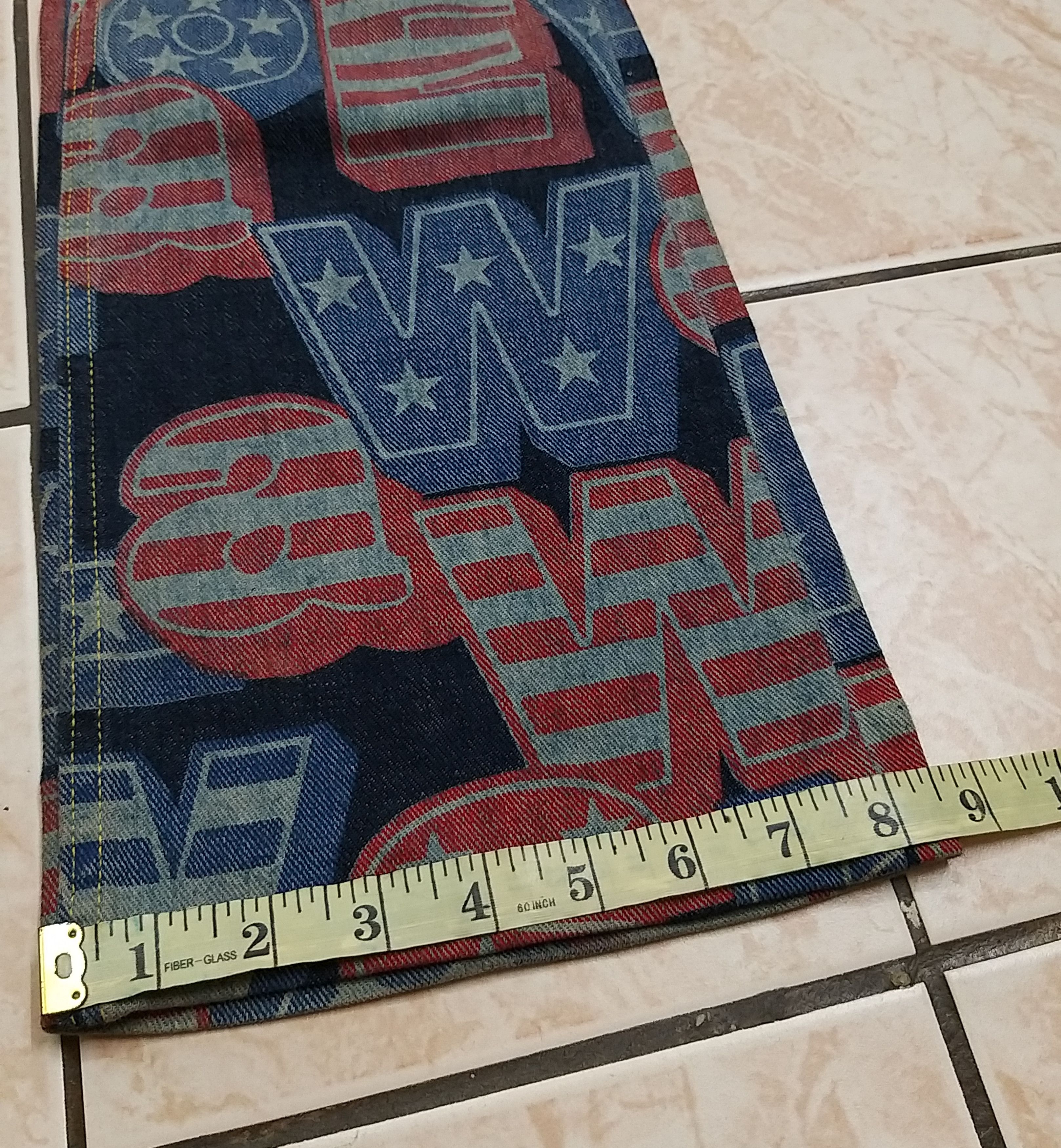 Hysteric Glamour RARE🔥VINTAGE HYSTERIC GLAMOUR KINKY FULL PRINT FLARE JEANS Size US 29 - 15 Thumbnail