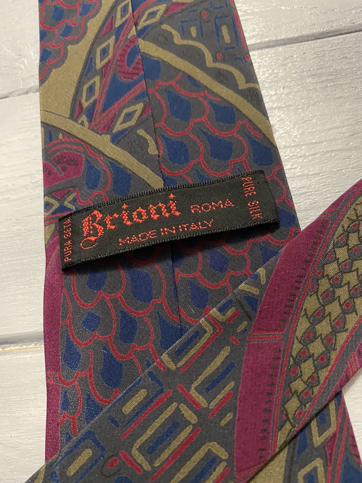 Brioni Rare Luxury Brioni Tie Pure Silk Size ONE SIZE - 4 Thumbnail