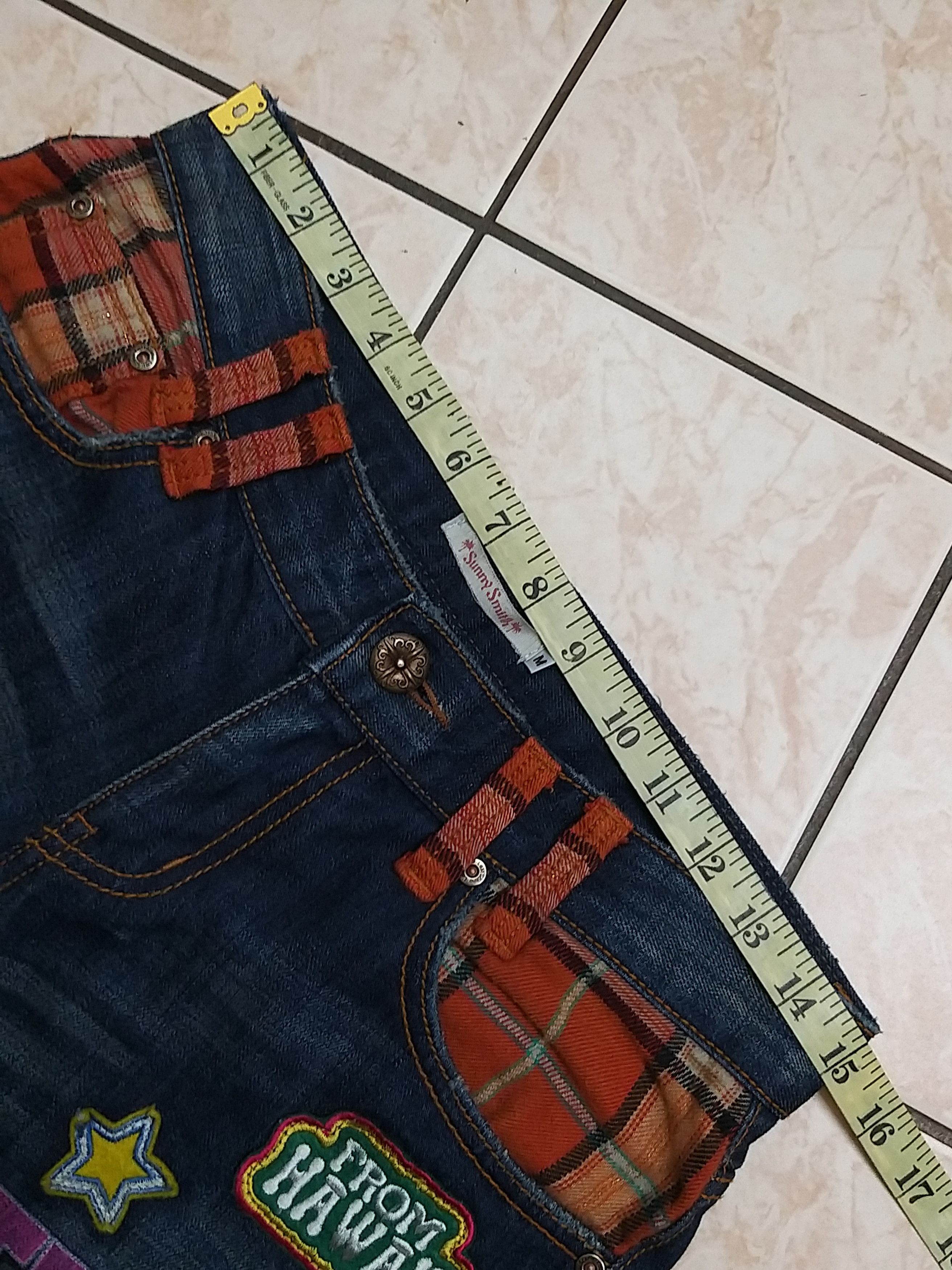 Japanese Brand SICK💥SUNNY SMITH WITH PATCHES AND PRINT JEANS Size US 30 / EU 46 - 9 Thumbnail