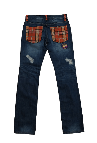 Japanese Brand SICK💥SUNNY SMITH WITH PATCHES AND PRINT JEANS Size US 30 / EU 46 - 2 Thumbnail