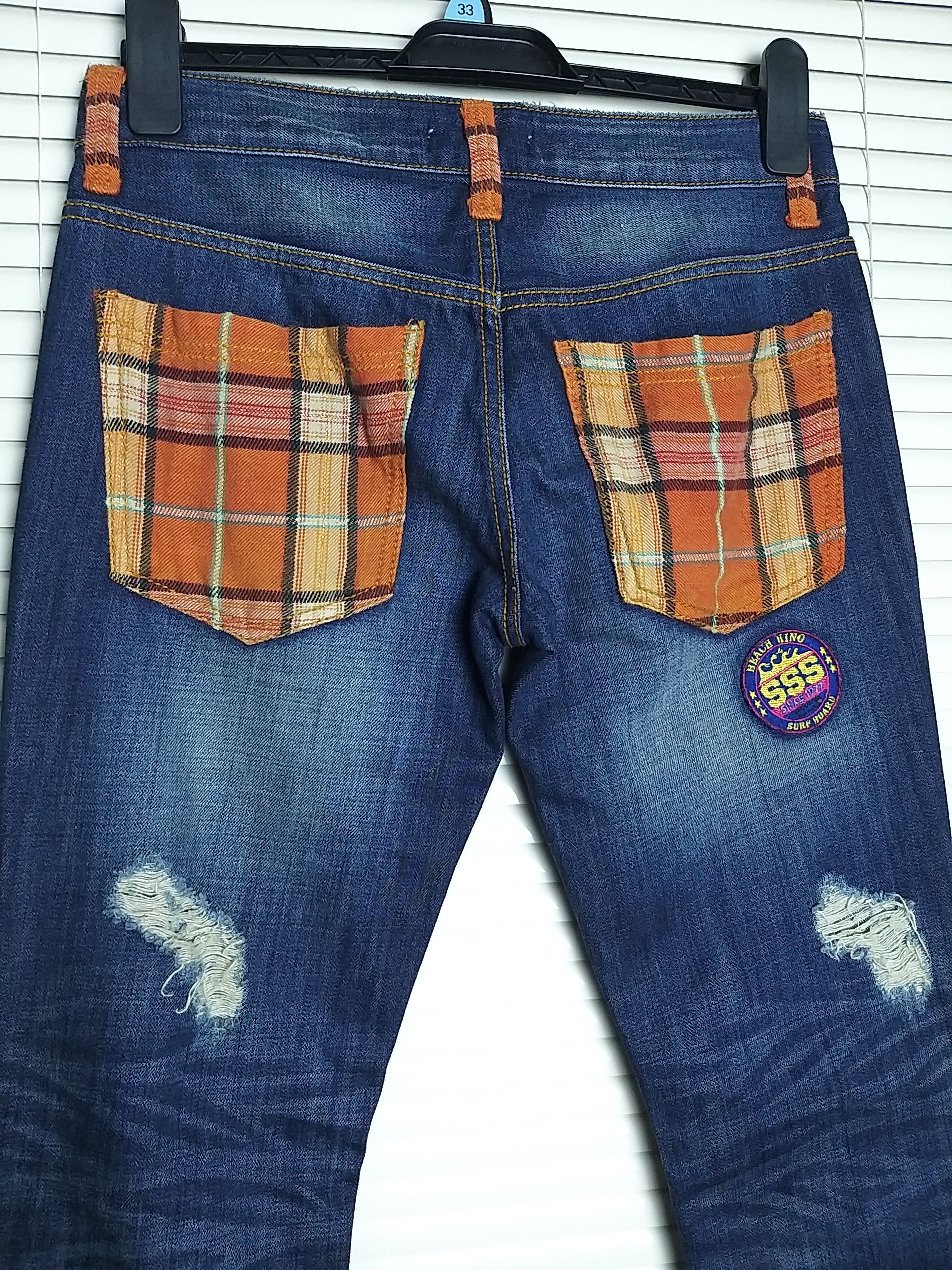 Japanese Brand SICK💥SUNNY SMITH WITH PATCHES AND PRINT JEANS Size US 30 / EU 46 - 6 Thumbnail