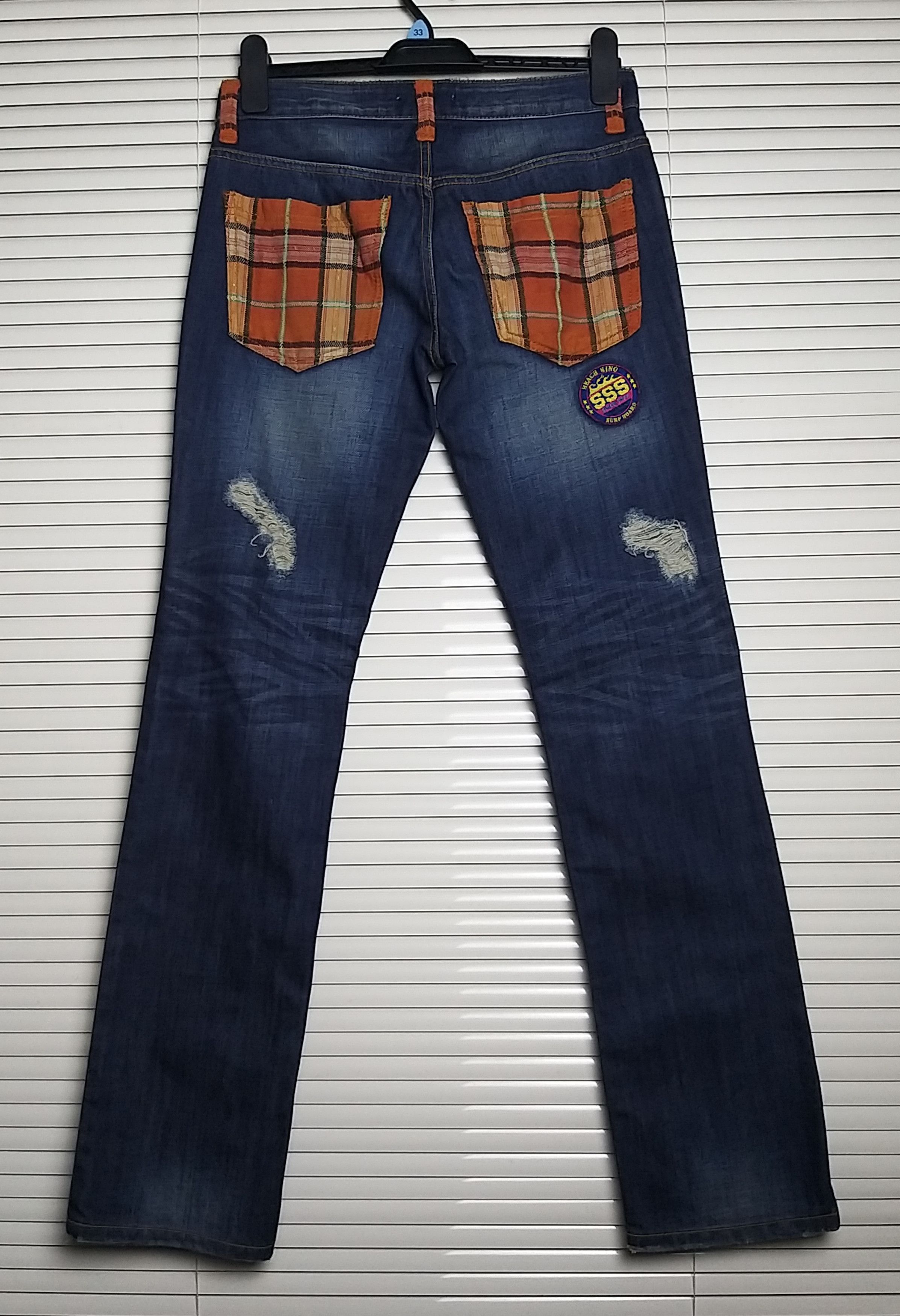 Japanese Brand SICK💥SUNNY SMITH WITH PATCHES AND PRINT JEANS Size US 30 / EU 46 - 4 Thumbnail