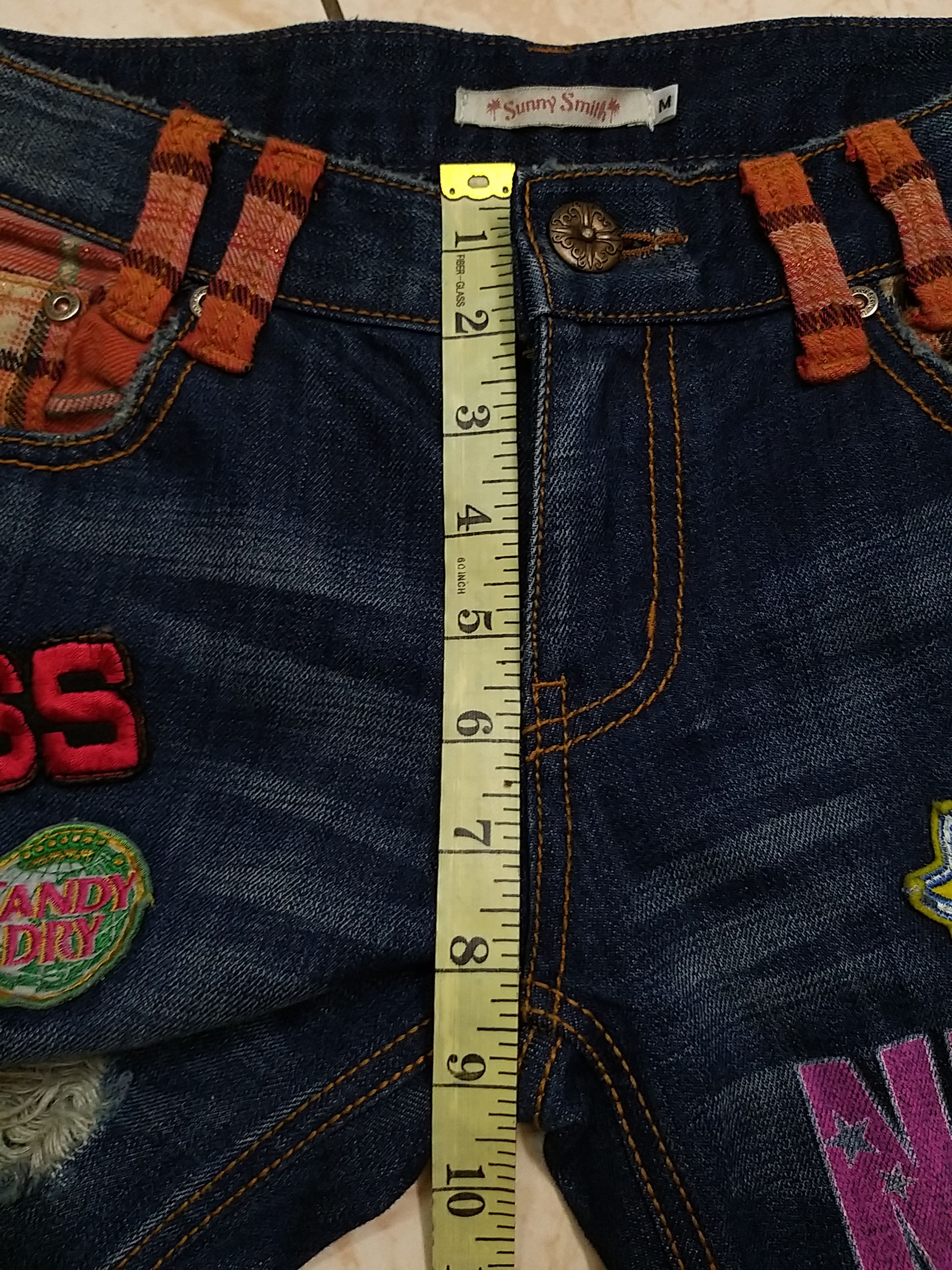 Japanese Brand SICK💥SUNNY SMITH WITH PATCHES AND PRINT JEANS Size US 30 / EU 46 - 10 Thumbnail