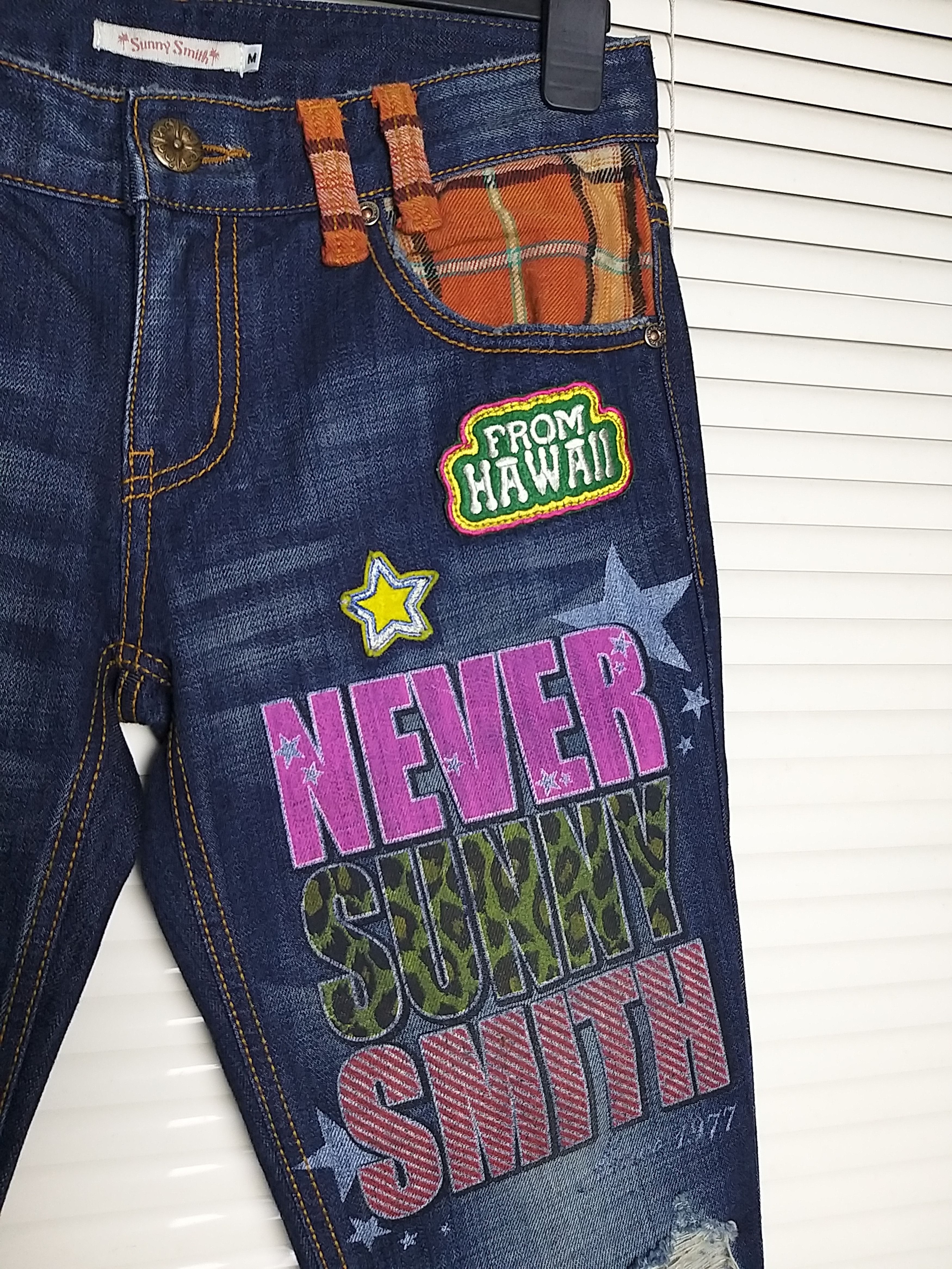 Japanese Brand SICK💥SUNNY SMITH WITH PATCHES AND PRINT JEANS Size US 30 / EU 46 - 8 Thumbnail