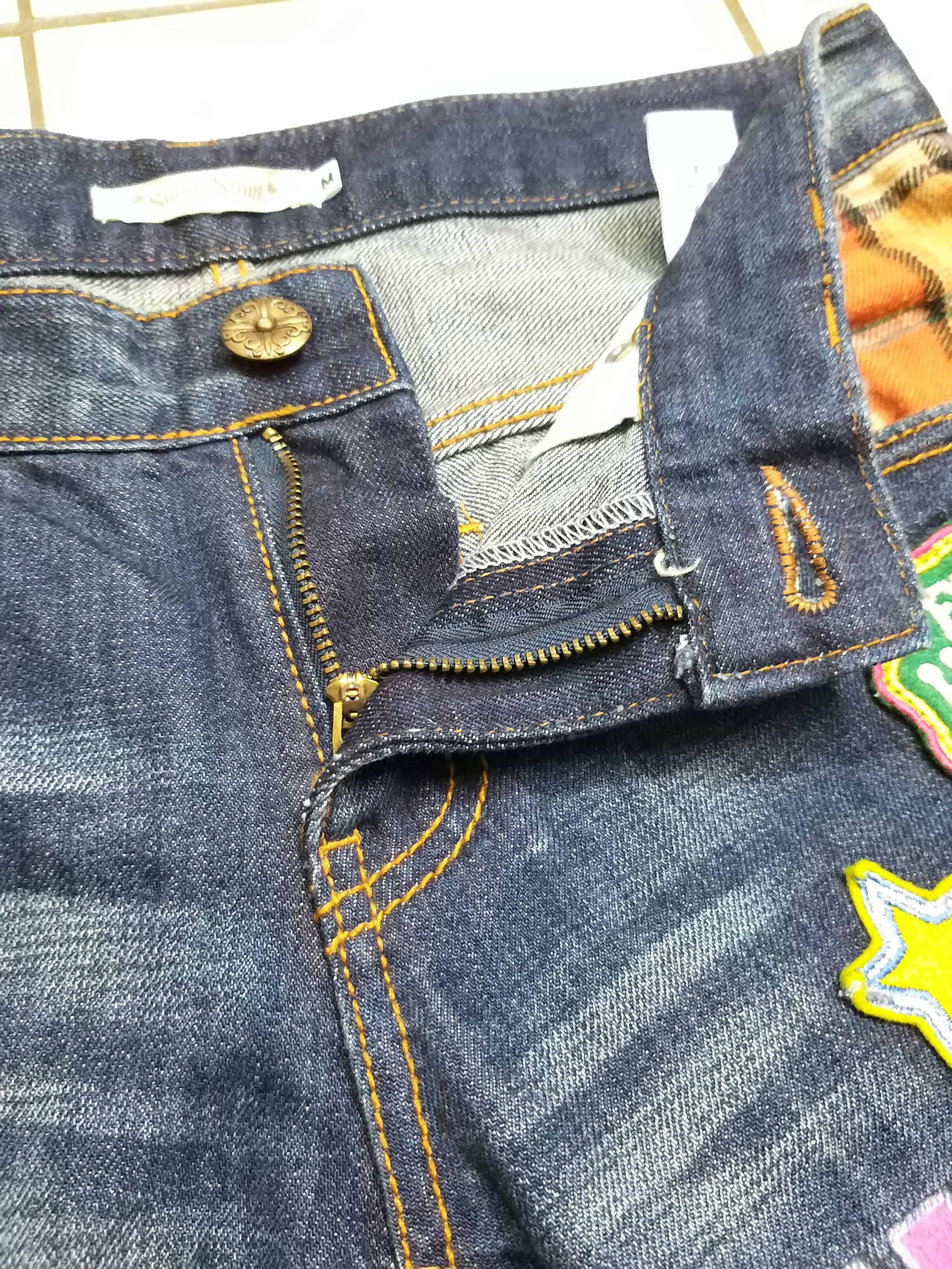 Japanese Brand SICK💥SUNNY SMITH WITH PATCHES AND PRINT JEANS Size US 30 / EU 46 - 15 Thumbnail