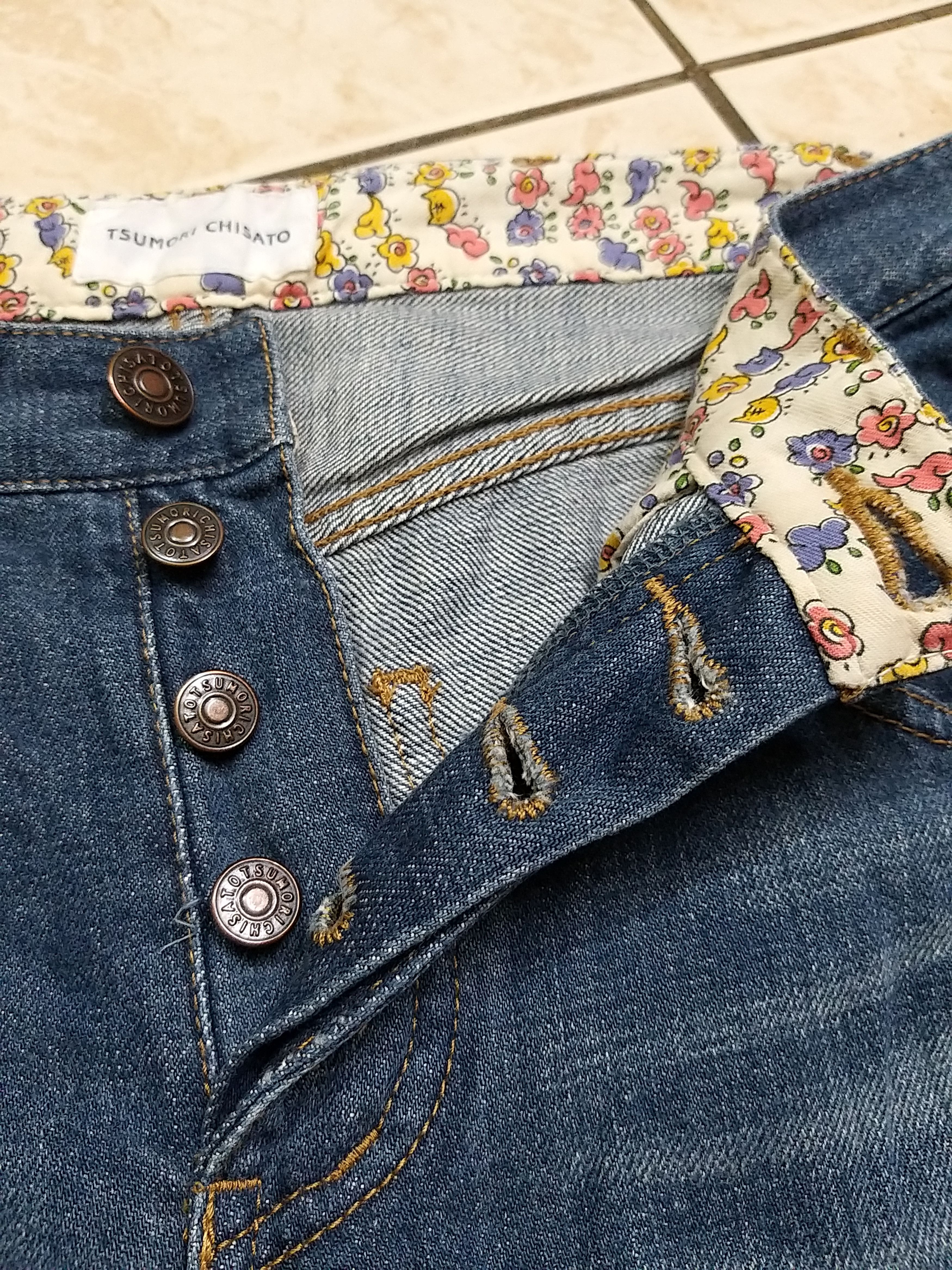 Issey Miyake ICONIC🔥ISSEY MIYAKE TSUMORI CHISATO EMBROIDERY ANIMAL DENIM Size US 28 / EU 44 - 5 Thumbnail