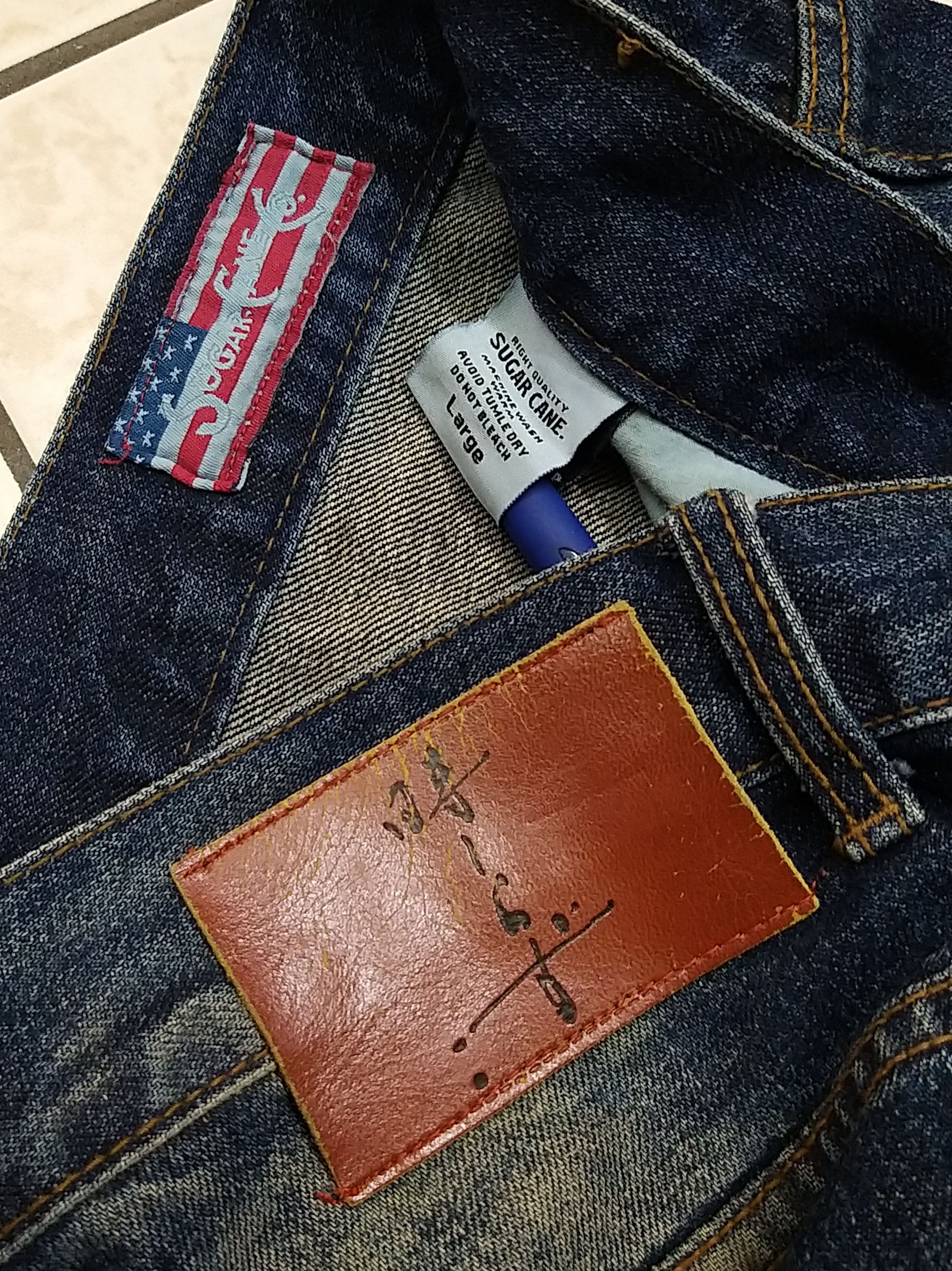 Sugar Cane VTG SUGAR CANE X TOKISHIRAZU COLLABORATION DISTRESSED JEANS Size US 35 - 18 Thumbnail