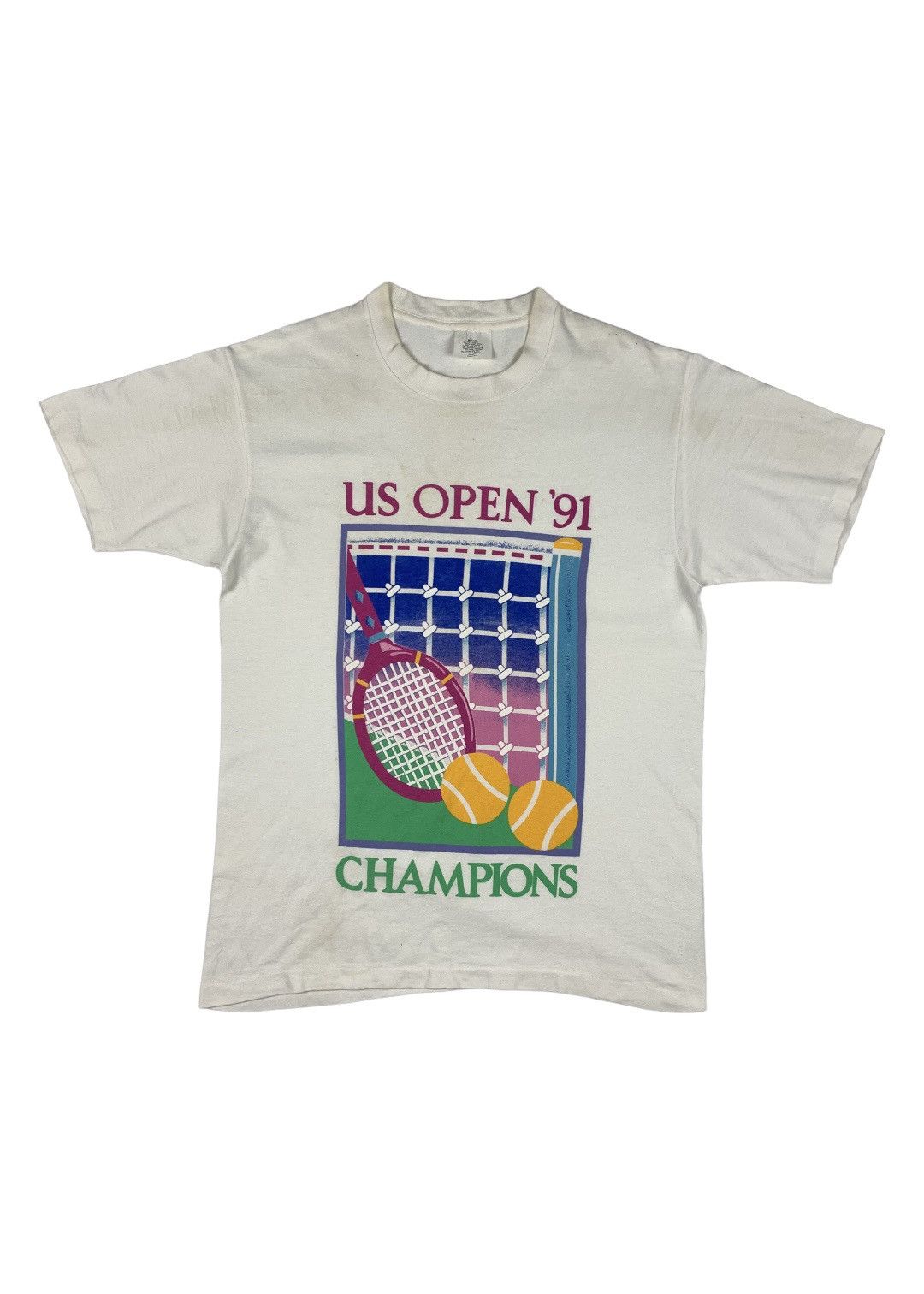All Sport Vintage 1991 US Tennis Open Championship Promote Shirt Size US M / EU 48-50 / 2 - 1 Thumbnail