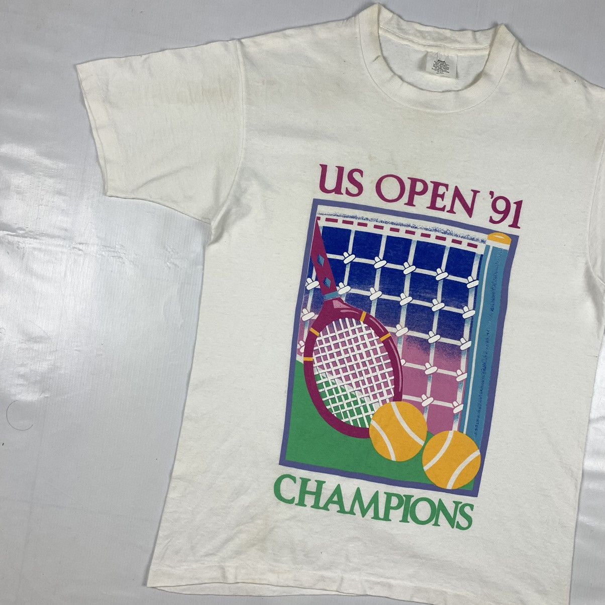 All Sport Vintage 1991 US Tennis Open Championship Promote Shirt Size US M / EU 48-50 / 2 - 3 Thumbnail