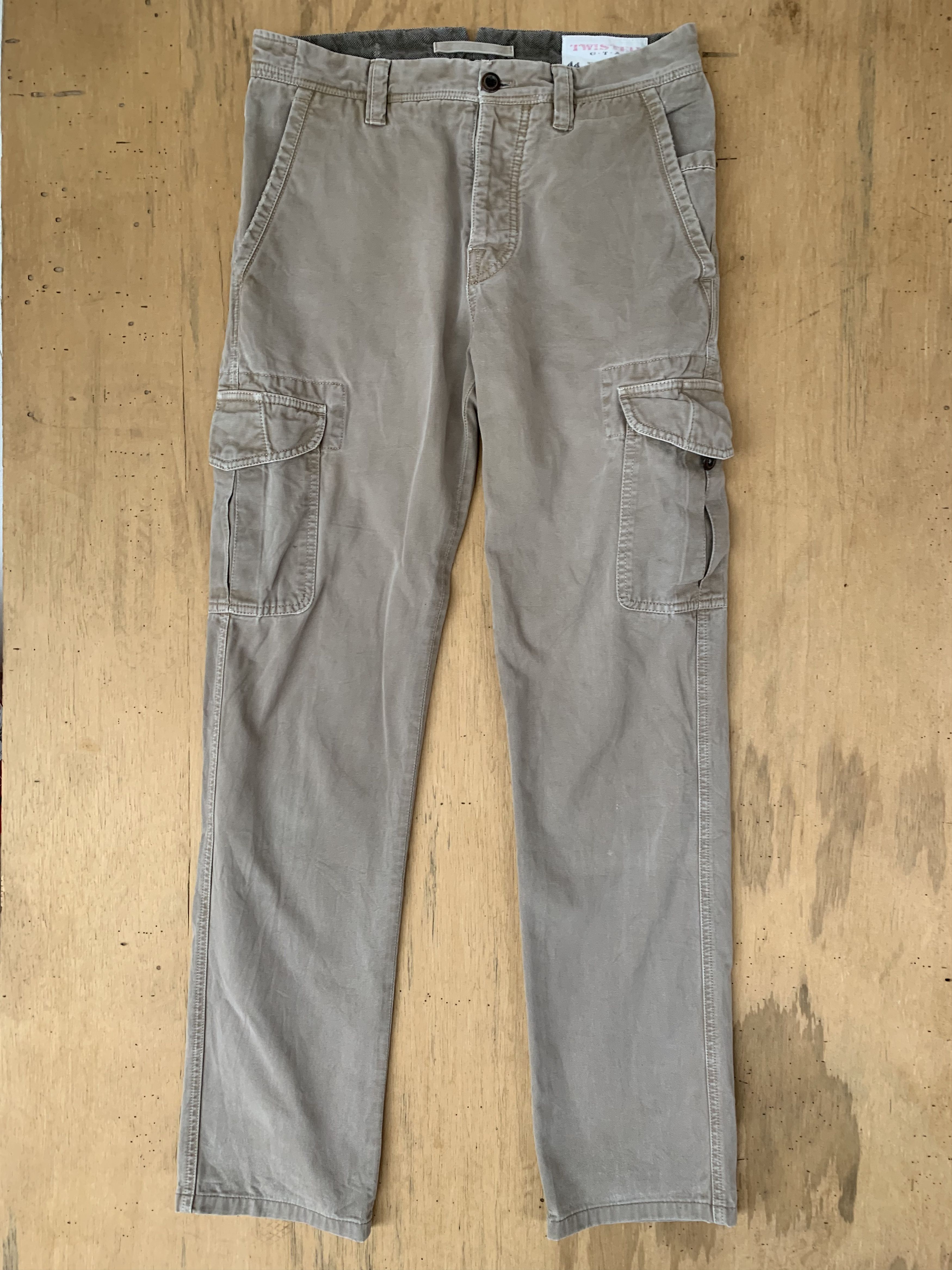 GTA TWISTED Beige Cargo Trouser Pant