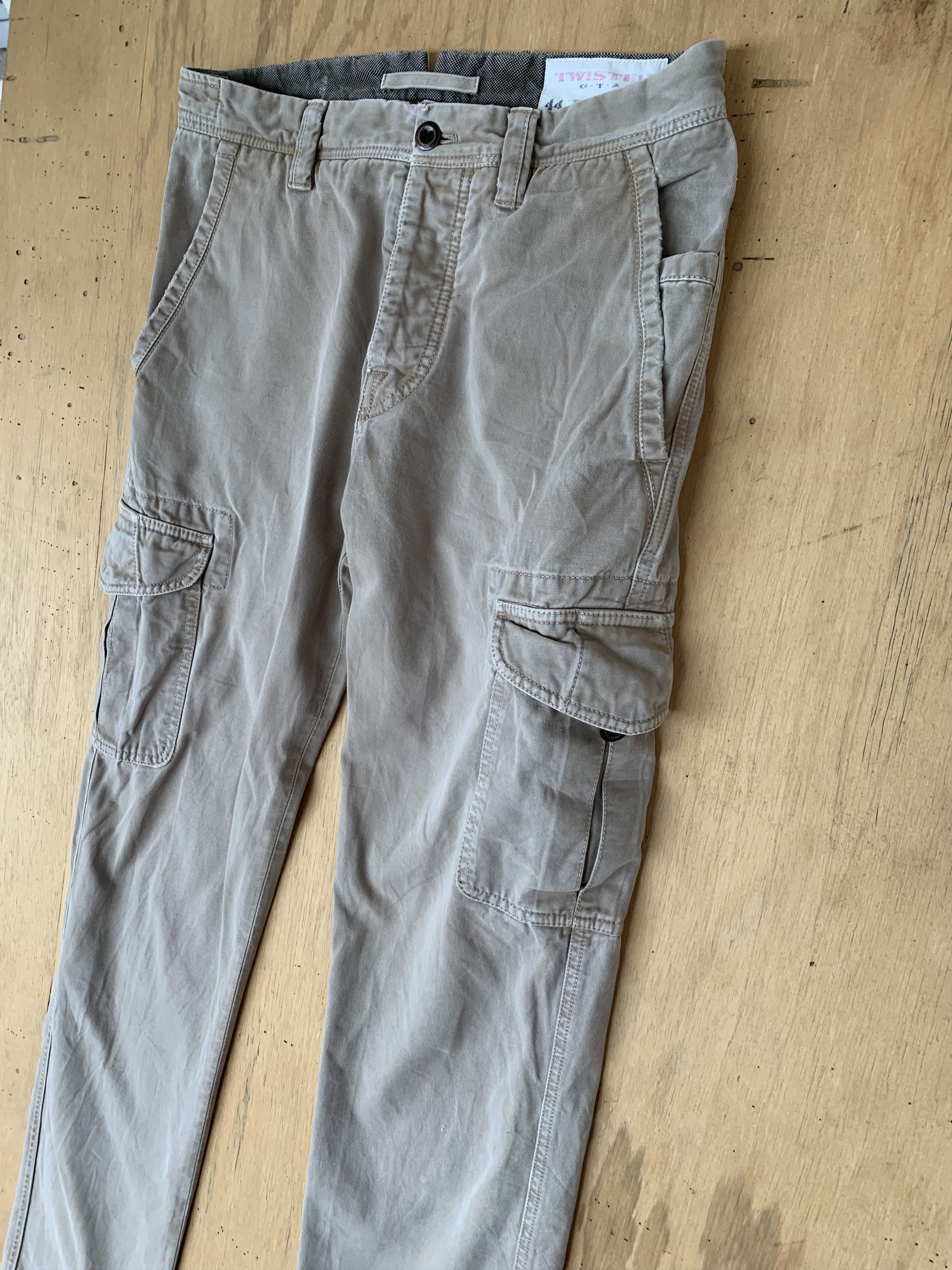 Japanese Brand × Vintage GTA TWISTED Beige Cargo Trouser Pant Size US 30 / EU 46 - 3 Thumbnail