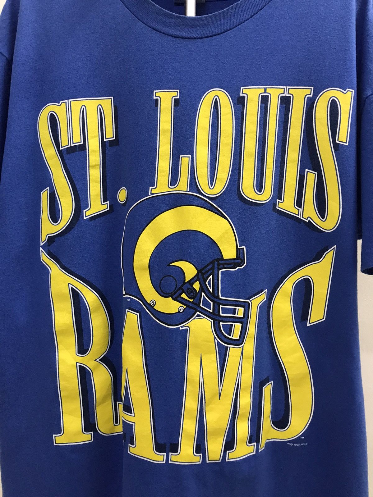 NFL × Vintage Vintage 90s NFL Tee 1995 St Louis Rams Big Print Size US XL / EU 56 / 4 - 2 Thumbnail