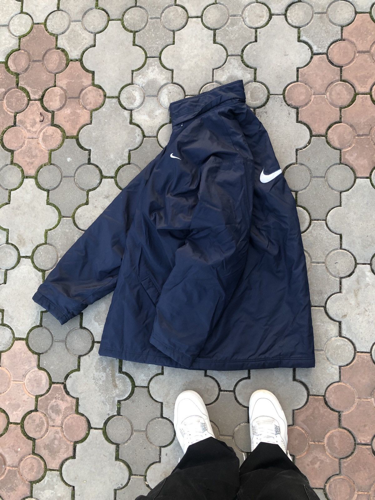 Nike × Vintage Vintage Y2K Nike Drill Big Swoosh Light Jacket Size US XL / EU 56 / 4 - 1 Thumbnail