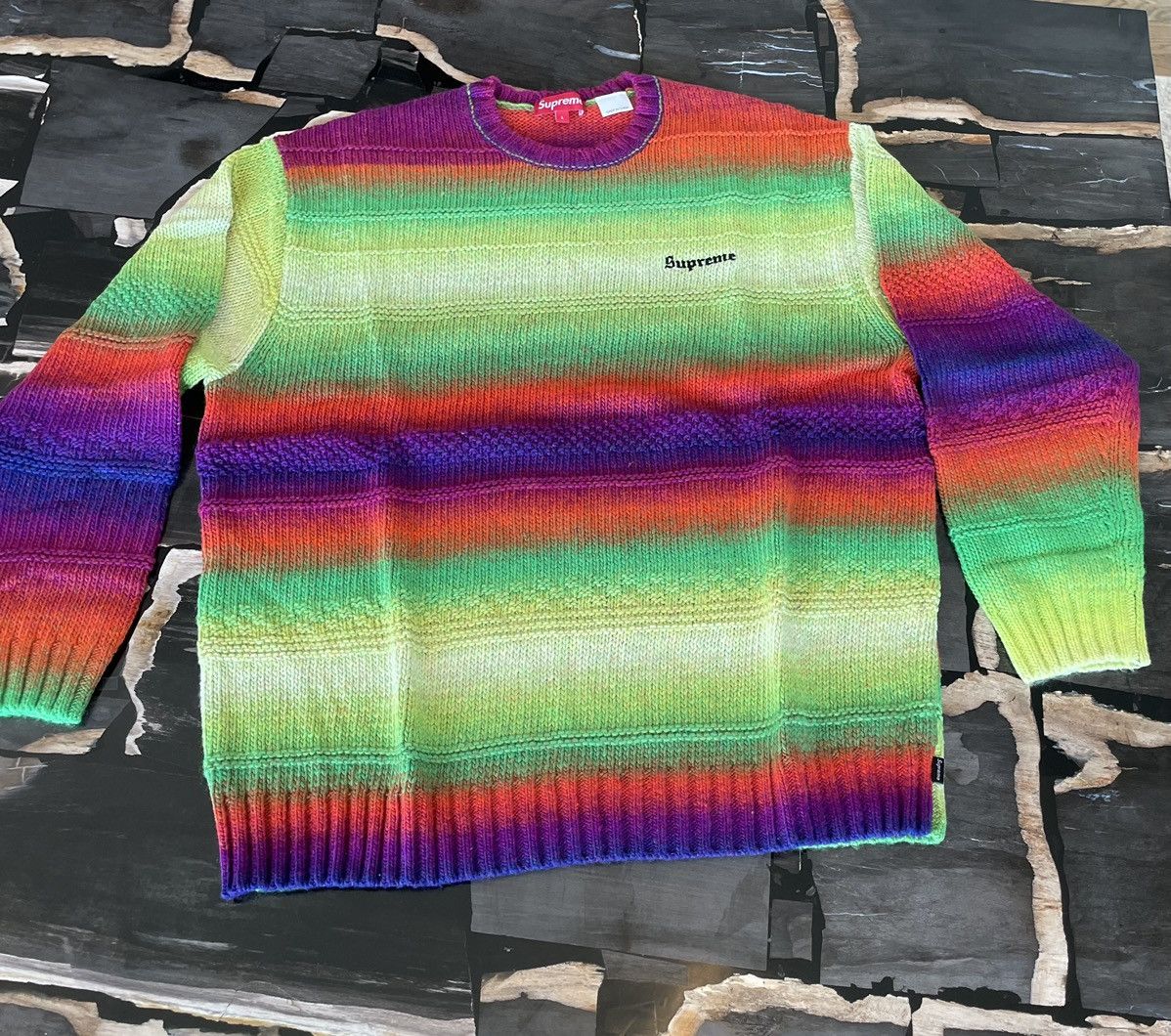 Supreme Supreme Gradient Stripe Sweater Multicolor | Grailed