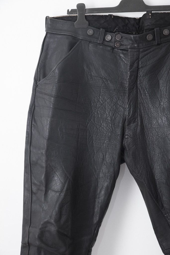 Vintage 1950's motorcycle leather pants Size US 36 / EU 52 - 2 Thumbnail