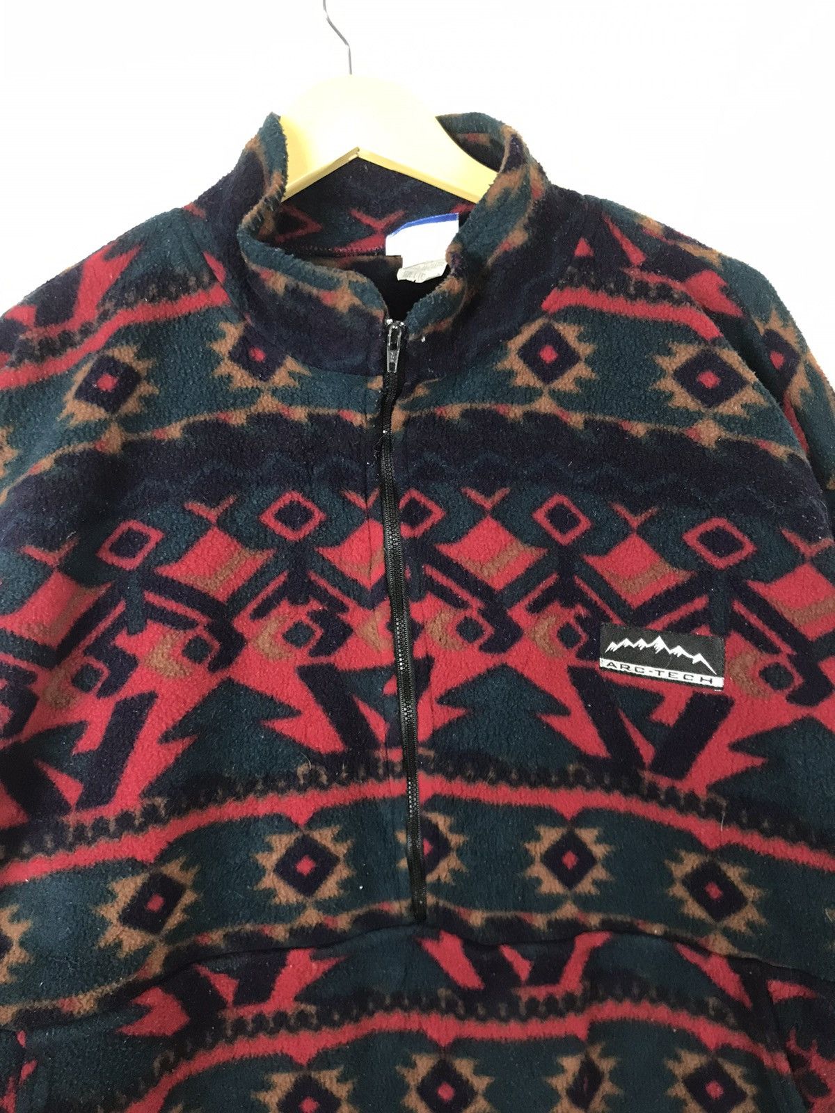 Vintage After The Stork Arc-Tech Aztec Native Fleece Jacket Size US L / EU 52-54 / 3 - 7 Thumbnail