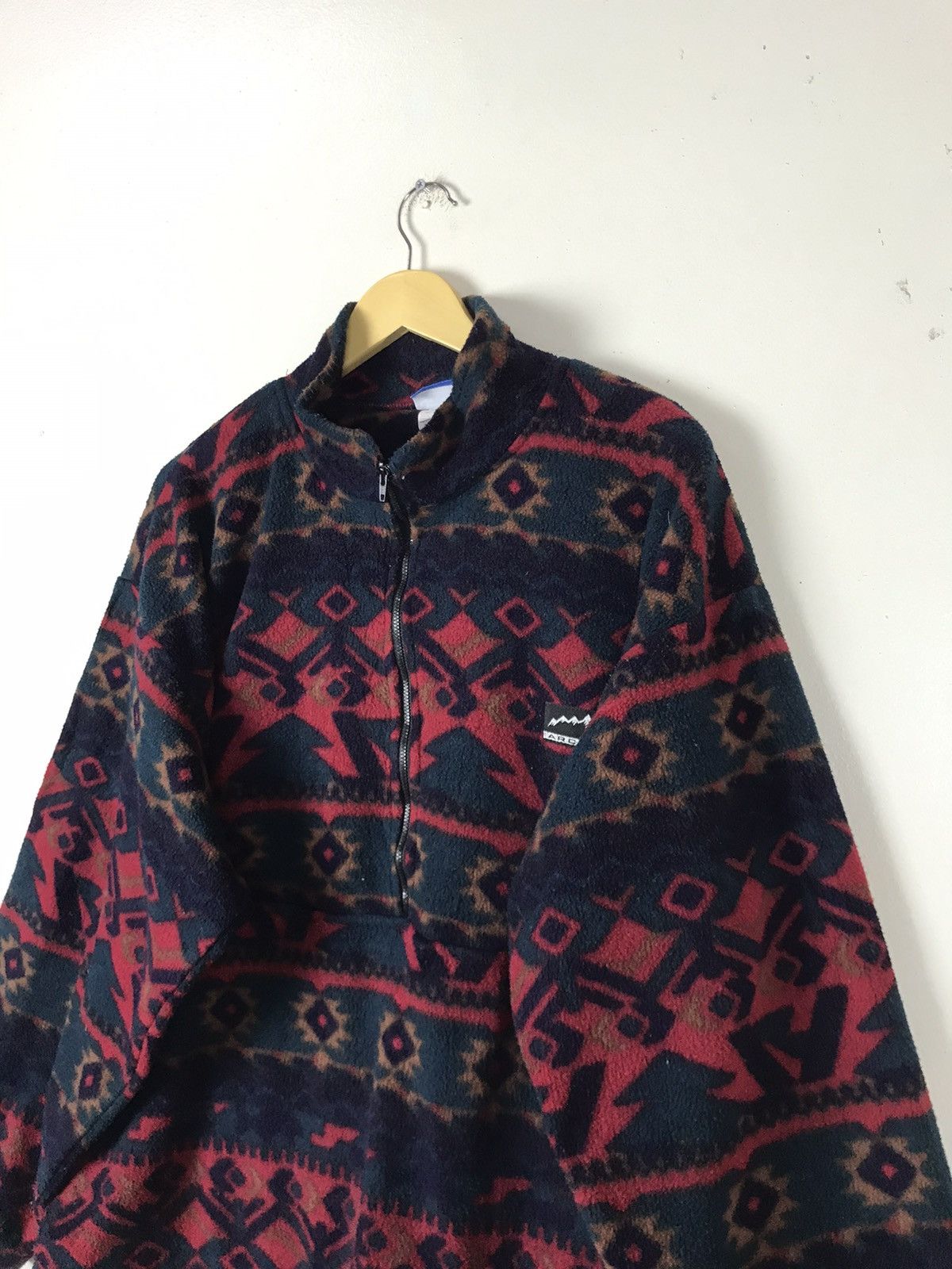 Vintage After The Stork Arc-Tech Aztec Native Fleece Jacket Size US L / EU 52-54 / 3 - 8 Thumbnail