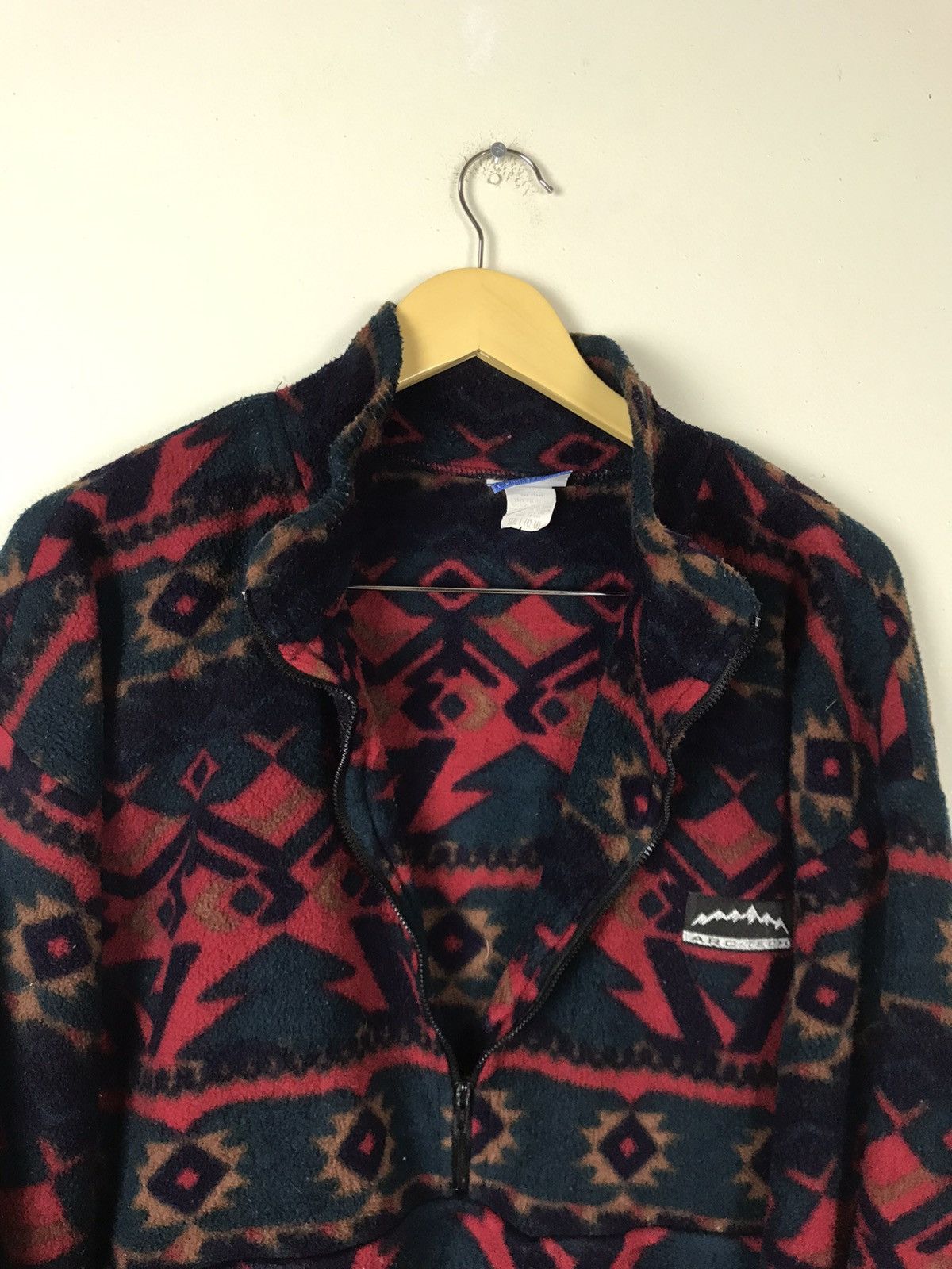 Vintage After The Stork Arc-Tech Aztec Native Fleece Jacket Size US L / EU 52-54 / 3 - 13 Thumbnail