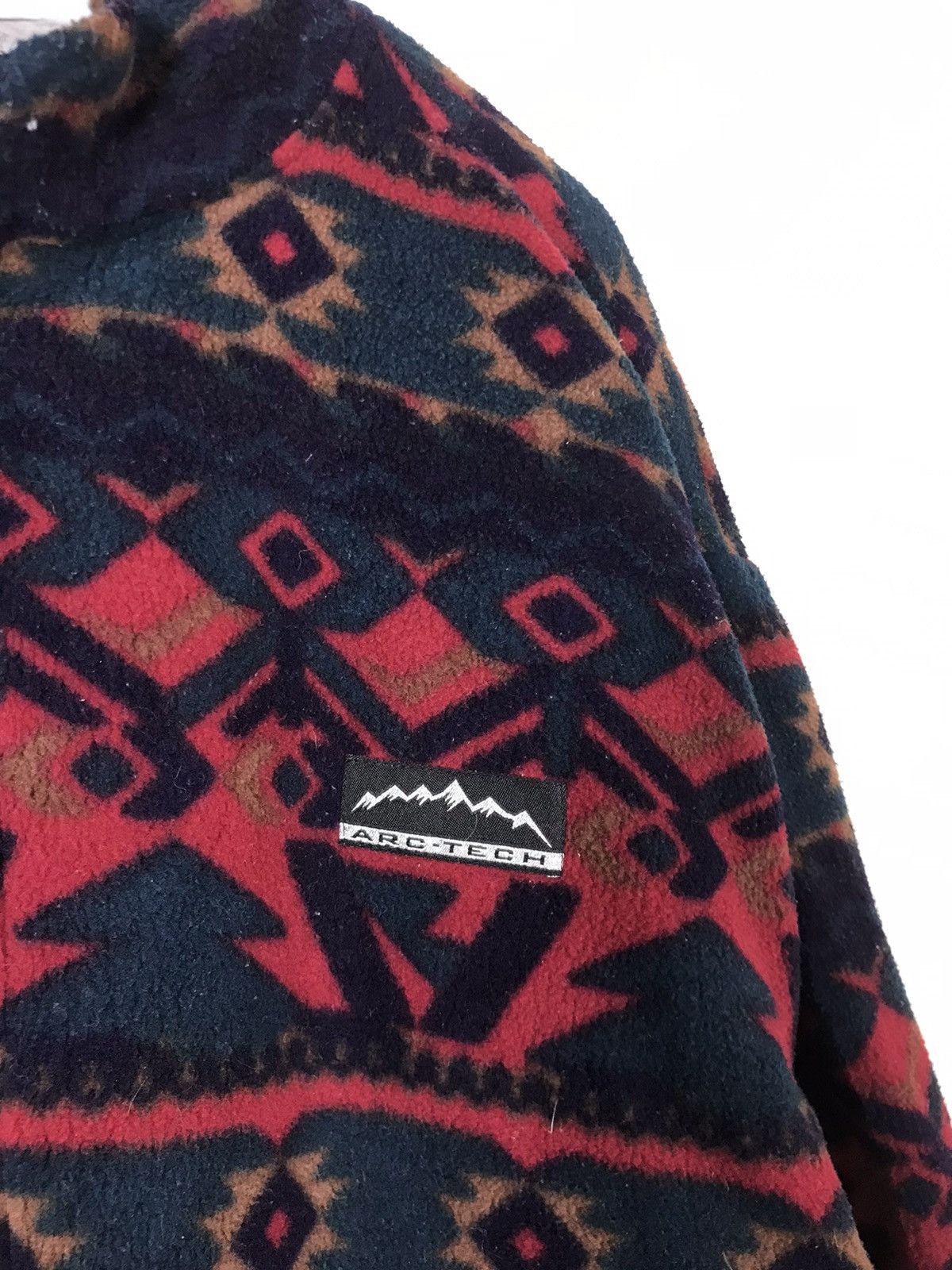 Vintage After The Stork Arc-Tech Aztec Native Fleece Jacket Size US L / EU 52-54 / 3 - 5 Thumbnail