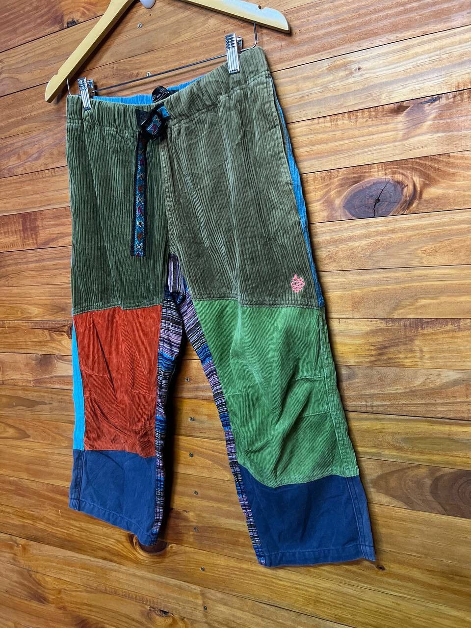 Japanese Brand 3Q PATCHWORK COLOUR BLOCK PANTS Size US 30 / EU 46 - 3 Thumbnail