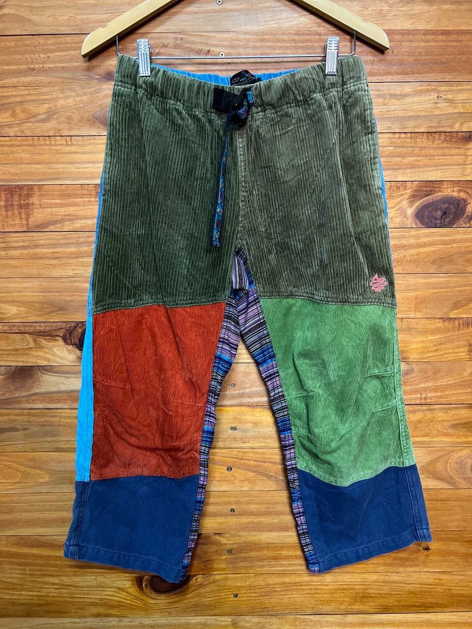 Japanese Brand 3Q PATCHWORK COLOUR BLOCK PANTS Size US 30 / EU 46 - 1 Thumbnail