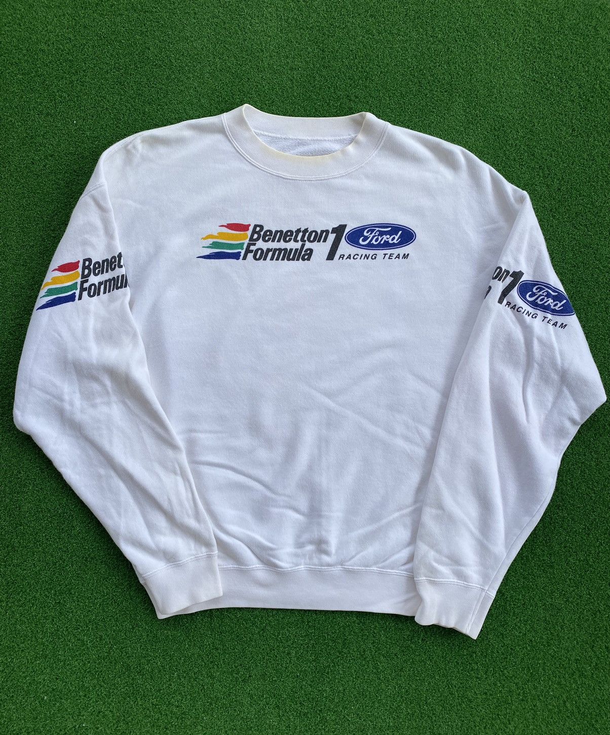 Vintage Vintage Benetton Formula 1 Ford Racing Team Crewneck Size US L / EU 52-54 / 3 - 3 Thumbnail