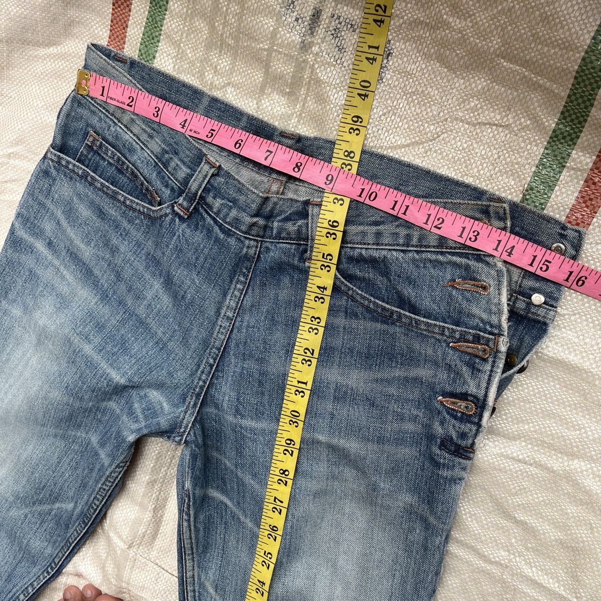 Issey Miyake × Tsumori Chisato Rare Tsumori Chisato Issey Miyake Denim Jeans Side Buttons Size US 29 - 3 Thumbnail