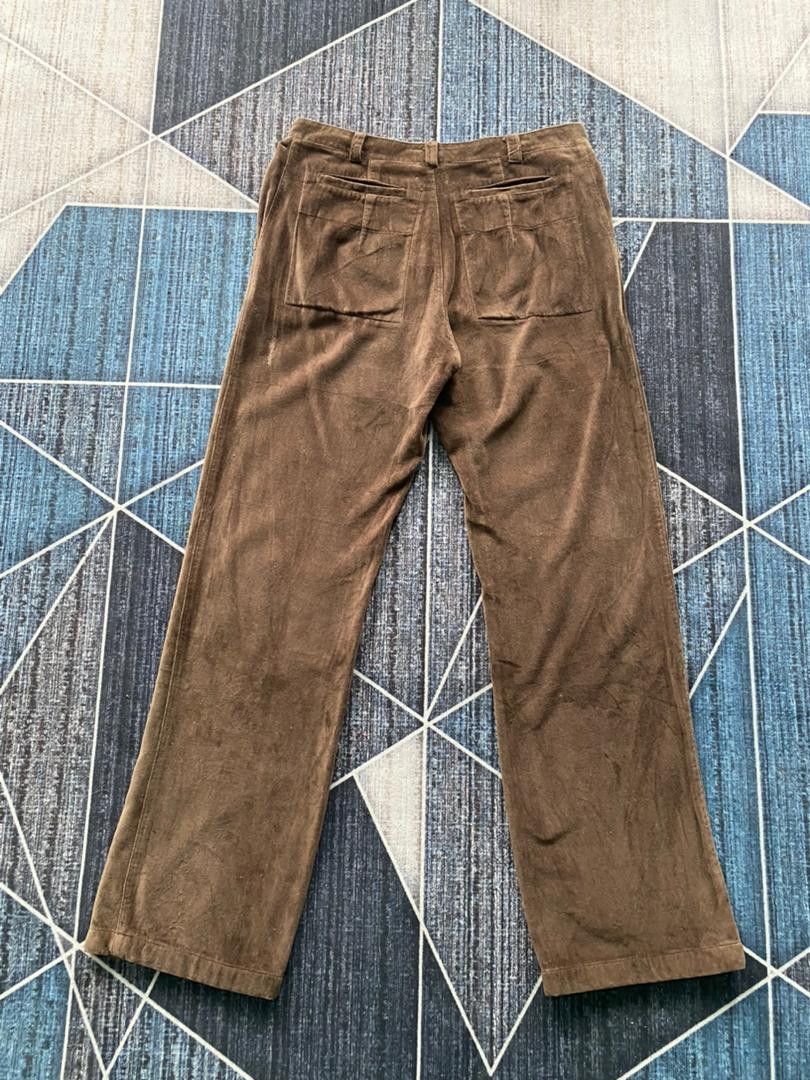 Designer AUTHENTIC KRISTENSEN DU NORD VELVET MINIMALIST PANTS Size 29" - 6 Thumbnail