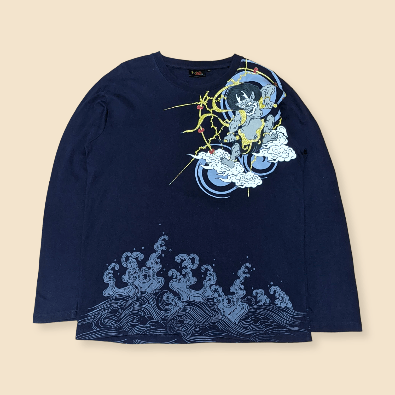 Japanese Brand × Vintage Vintage 90s Japanese Art Oni Sukajan Samurai T shirt Size US XL / EU 56 / 4 - 2 Thumbnail