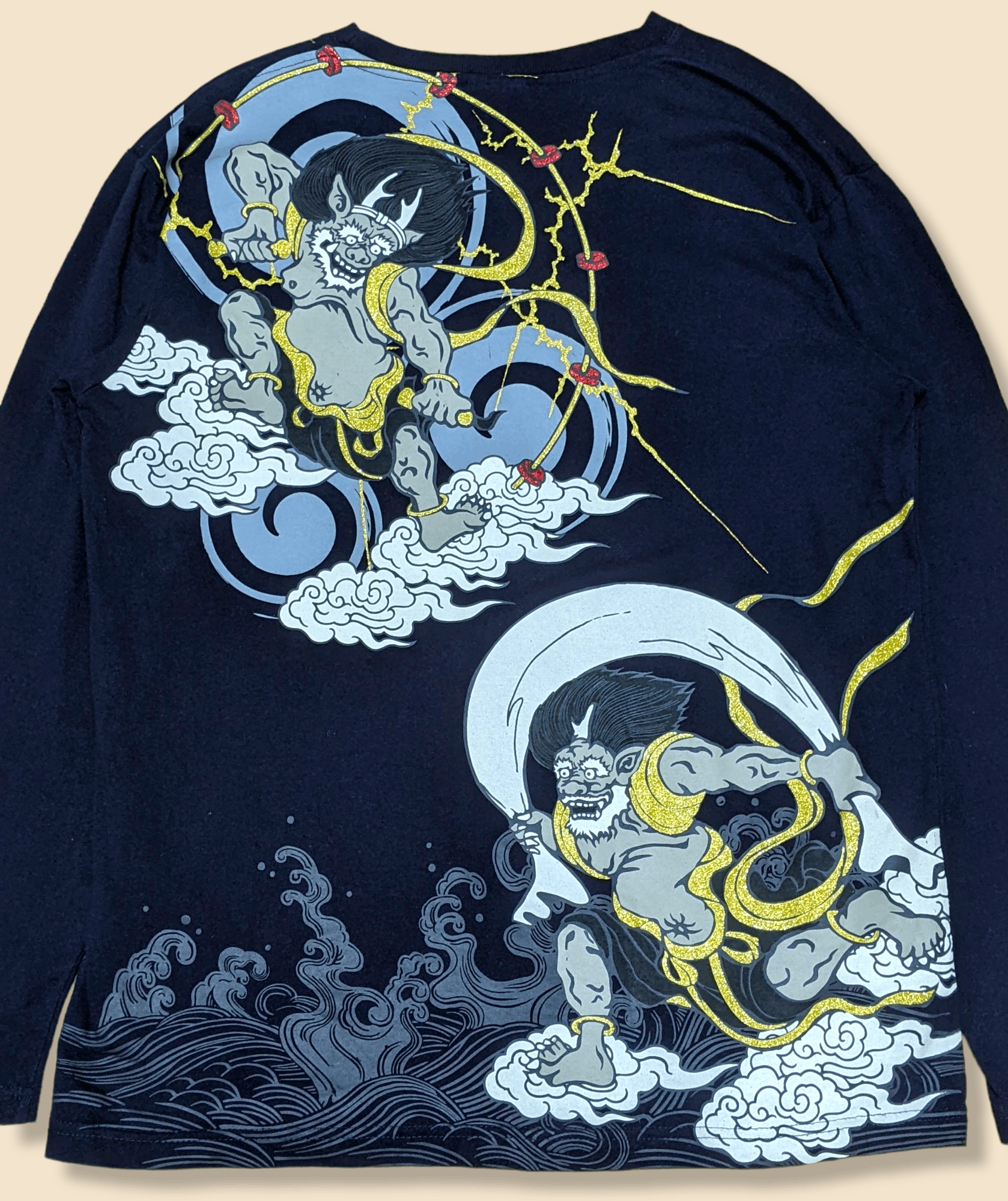 Japanese Brand × Vintage Vintage 90s Japanese Art Oni Sukajan Samurai T shirt Size US XL / EU 56 / 4 - 3 Thumbnail